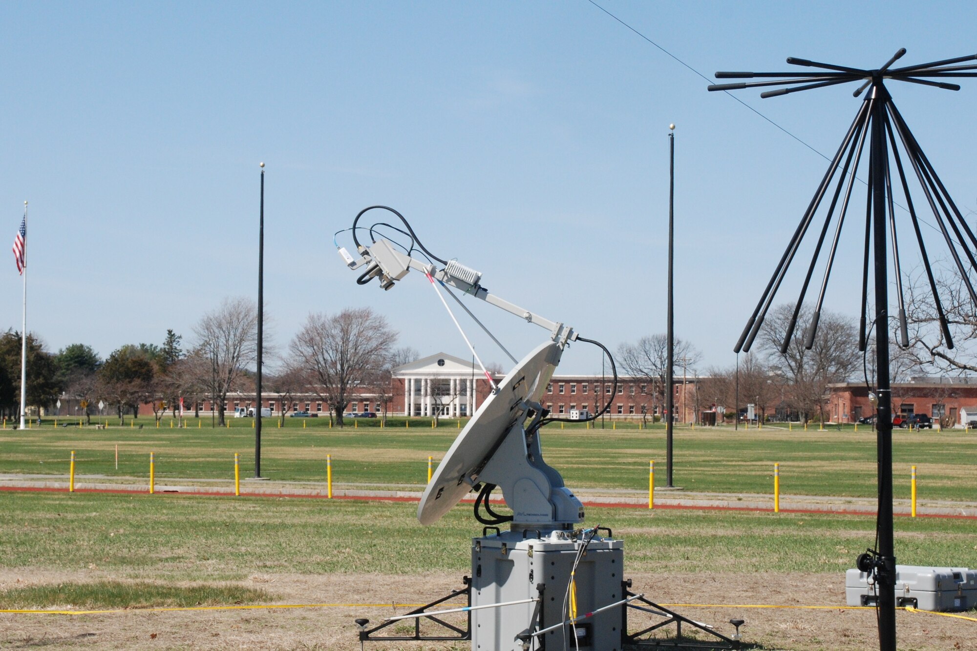 Members of the 439th Communications Squadron conduct an exercise with the Joint Incident Site Communications Capability system on Thursday, April 1. Westover is the first Air Force Reserve Command base to receive the JISCC 