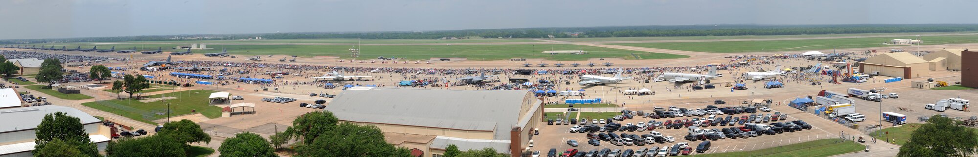 BARKSDALE AIR FORCE BASE, La. – This is a view from the tower looking down at the 2009 Barksdale Defenders of Liberty Air Show.  This year’s air show features acts by the U.S. Air Force Thunderbirds, the Aeroshell Aerobatic Team and Dan Buchanan. (U.S. Air Force photo by Tech. Sgt. Laura Deckman)