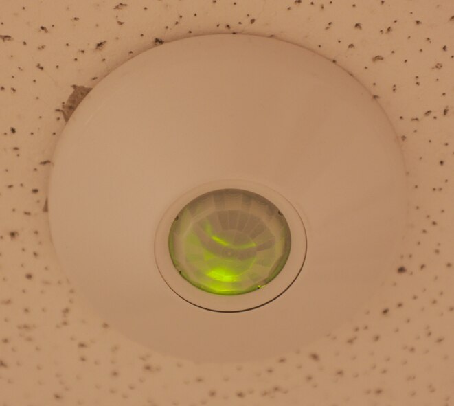 MOODY AIR FORCE BASE, Ga. -- Motion sensors will be placed in 81 other facilities around the base as part of an effort toward reduce energy consumption. Moody’s goal this year is to reduce the overall use of energy by 15 percent. (U.S. Air Force photo by Airman 1st Class Benjamin Wiseman/RELEASED)