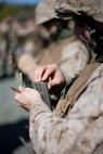 A Marine from 2nd Battalion, 25th Marine Regiment, 4th Marine Division, Marine Forces Reserve, fires his rifle during a field training exercise in Quantico, Va., April 10.