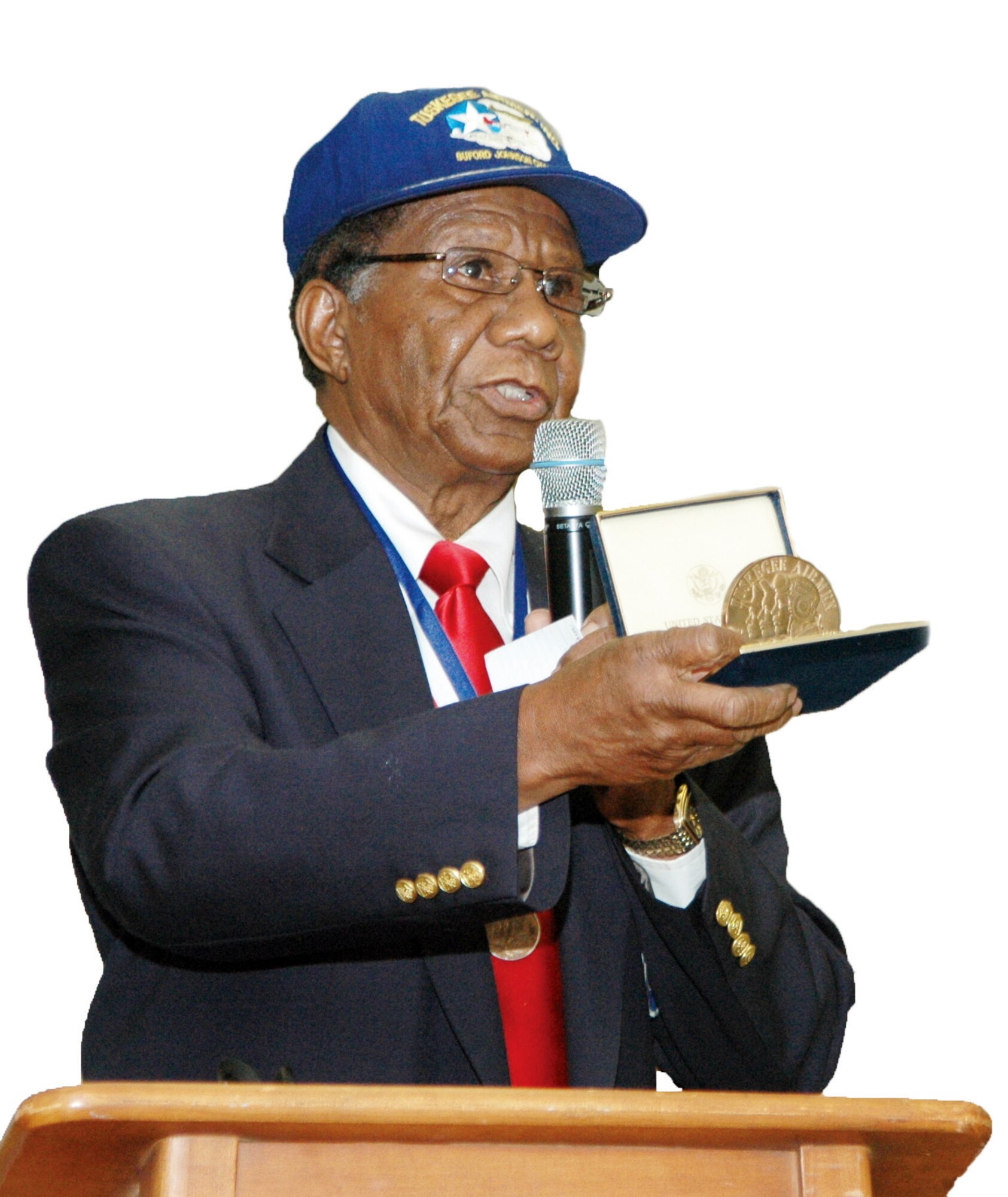 Retired Air Force Master Sergeant Buford A. Johnson (U.S. Air Force photo by Joseph A. Olano)