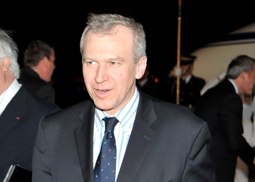 Belgian Prime Minister Yves Leterme arrives at Joint Base Andrews, Md., April 11, 2010. The national delegate landed at Andrews on his way to the Nuclear Security Summit hosted by President Barack Obama in Washington, D.C., which is slated for April 12 and 13. The 316th Wing is leading operations to provide safe, effective and efficient arrival and departure services for the invited guests transiting Andrews. (U.S. Air Force photo by Airman 1st Class Perry Aston)
