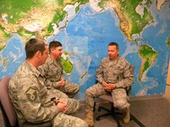 Three Reservists from the 713th Combat Operations Squadron are among the 940th Wing's newest promotees. Senior Master Sgt. Eric Broughton, Master Sgt. Christopher Cook, and Master Sgt. Stephen Lang will join eighteen other 940th Wing Noncommissioned Officers at a Senior NCO induction ceremony on May 2 at the Beale Air Force Base Recce Point Club.