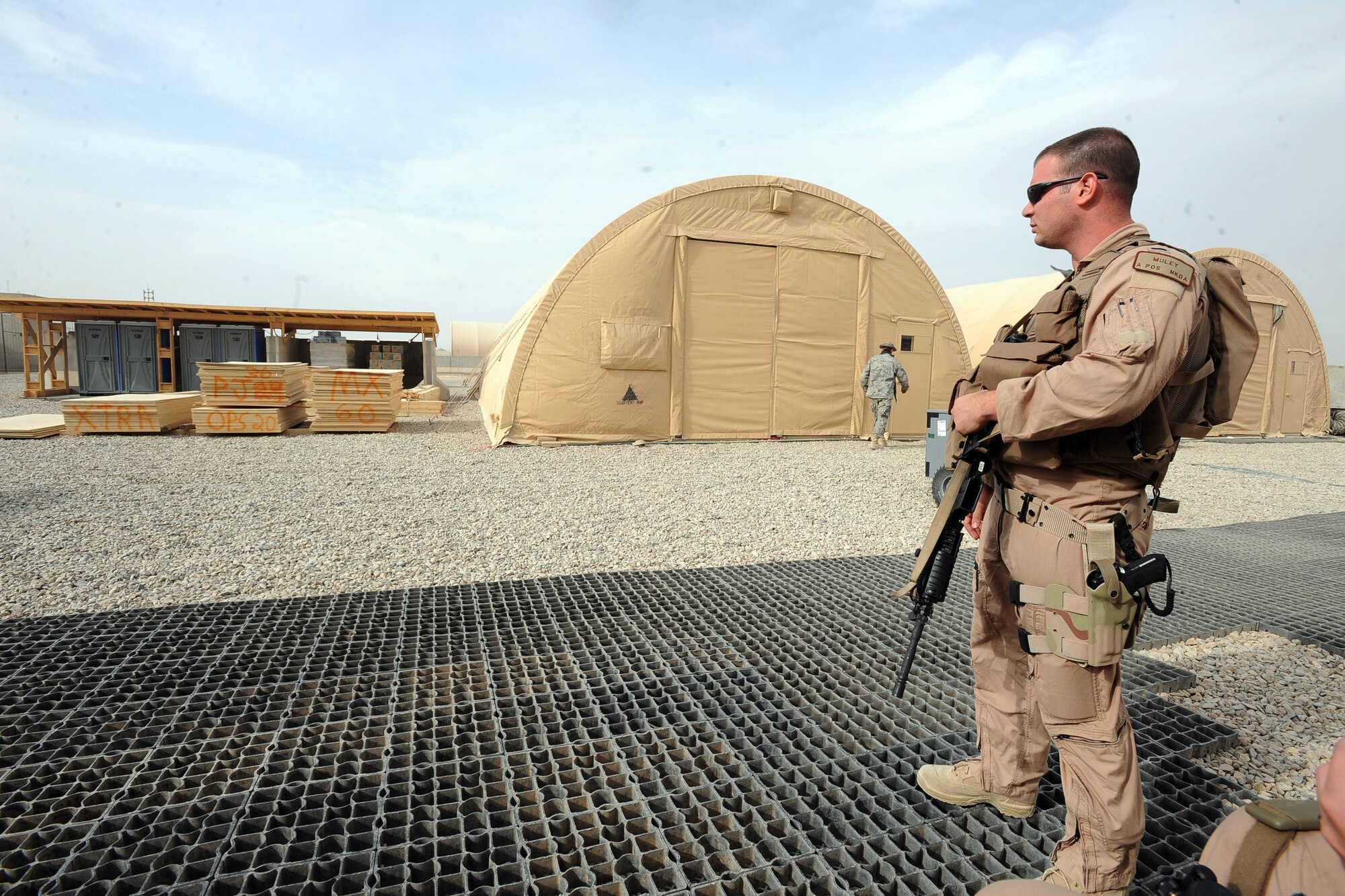 First Lieutenant Nick Muley, an HC-130P “Combat King” Hercules navigator, deployed to the 79th Expeditionary Rescue Squadron, waits to find out if his crew will be utilized for an alert request April 10, 2010, Camp Bastion, Afghanistan. (U.S. Air Force photo/Staff Sgt. Manuel J. Martinez/released)