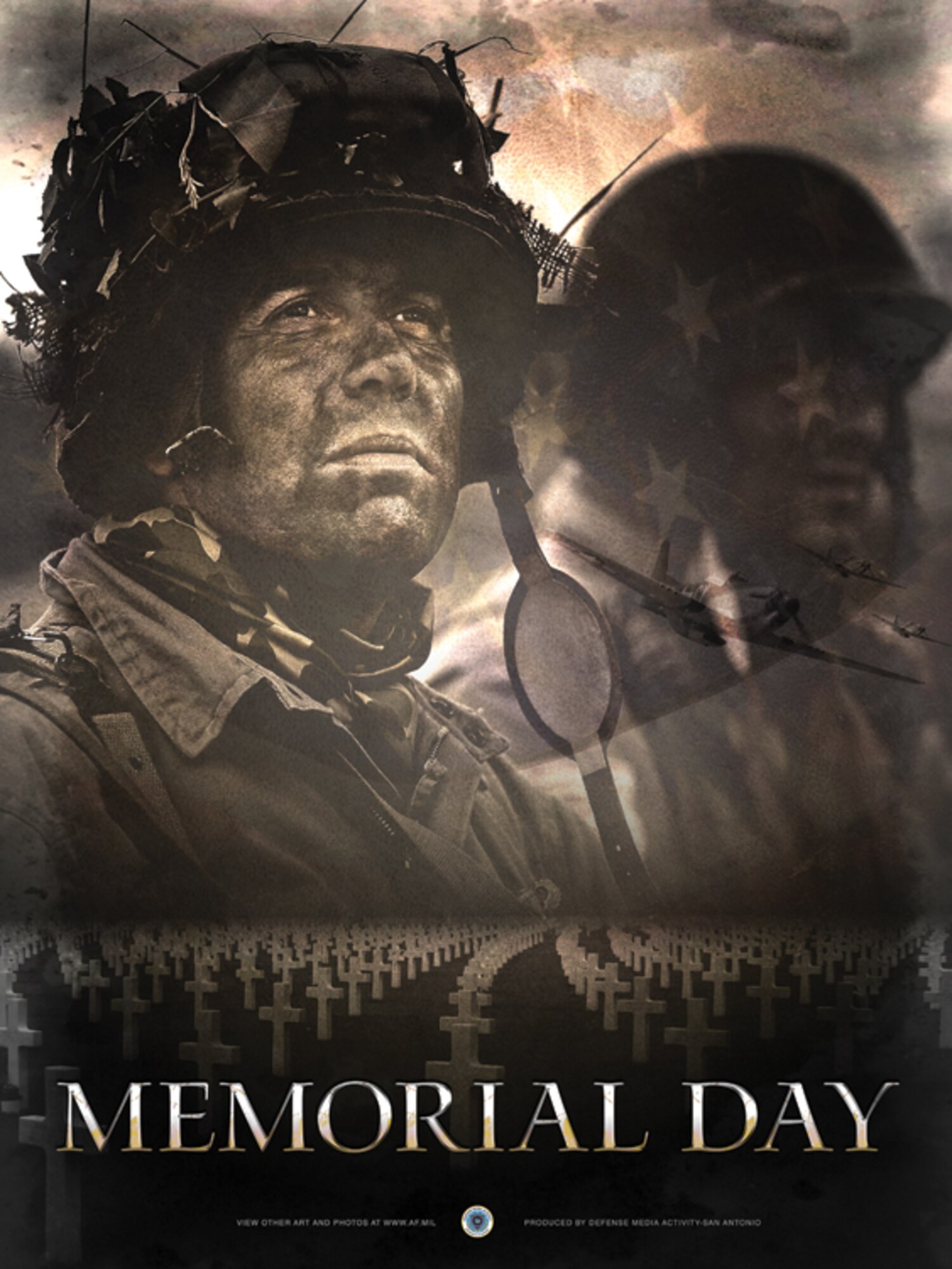 Memorial Day 2010.  This poster was created by Luke Borland of the Defense Media Activity-San Antonio. AF.mil does not provide printed posters but a PDF file of this poster is available for local printing up to 18x24 inches. Requests can be made to afgraphics@dma.mil. Please specify the title and number.