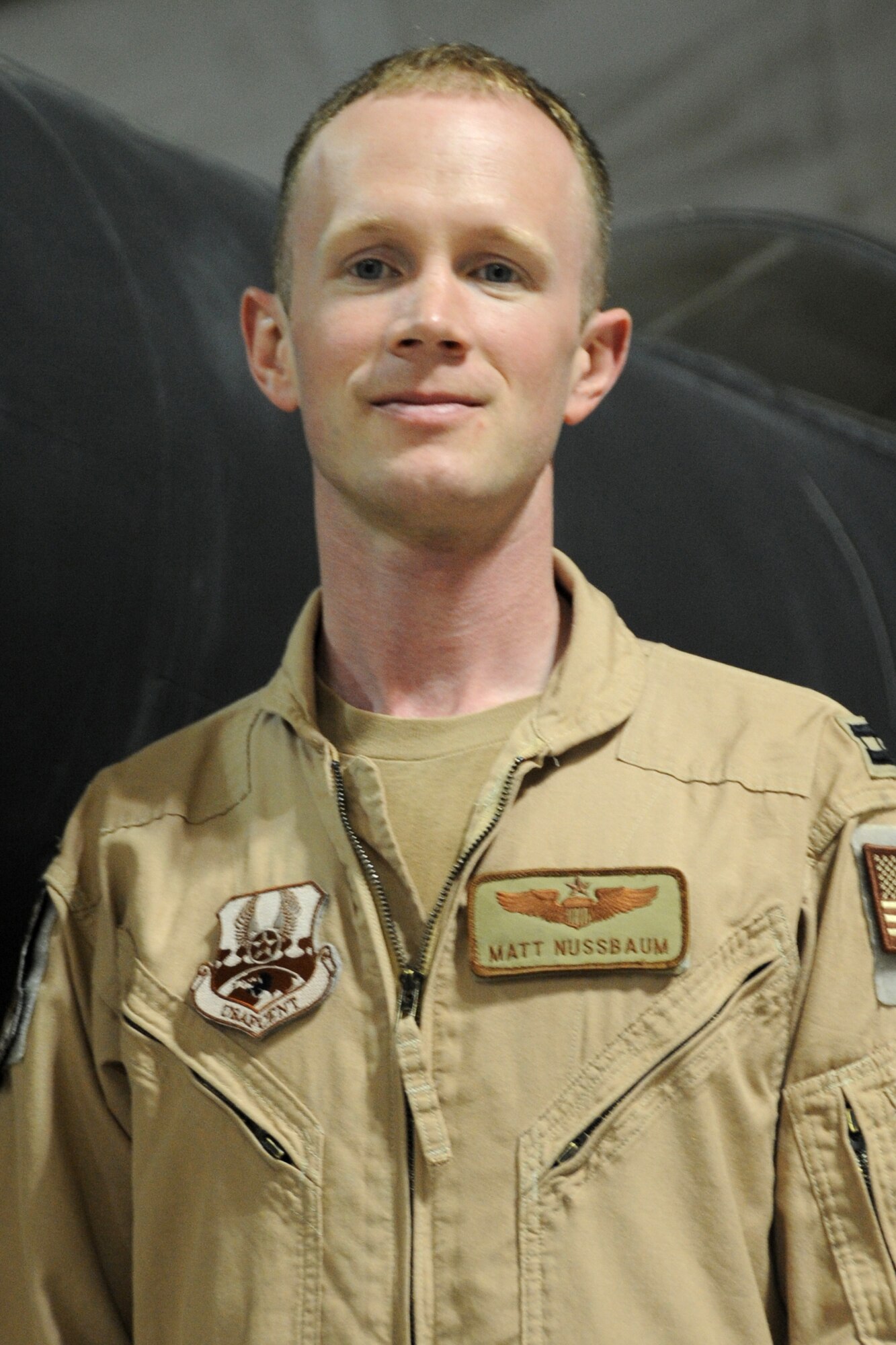 Capt. Matt Nussbaum, U-2 pilot, is leading an effort from the 380th Air Expeditionary Wing at an undisclosed base in Southwest Asia to squeeze every drop of usefulness out of every image the U-2 Dragon Lady intelligence, surveillance and reconaissance aircraft snaps to attack the counterinsurgency from above. (U.S. Air Force photo/Jenifer H. Calhoun/Released)