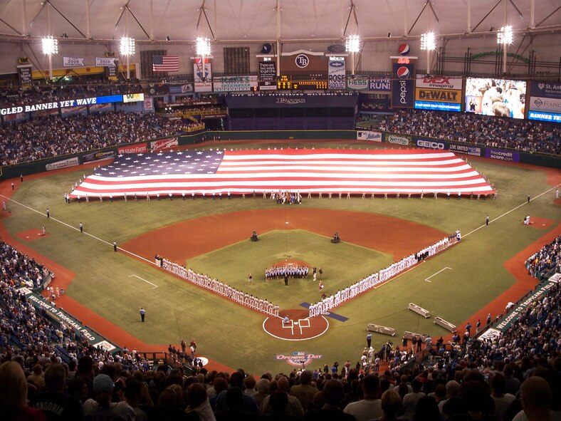 The Tampa Bay Ray's opening game at Tropicana Field, St. Pete, Fla. (Photo Unknown)