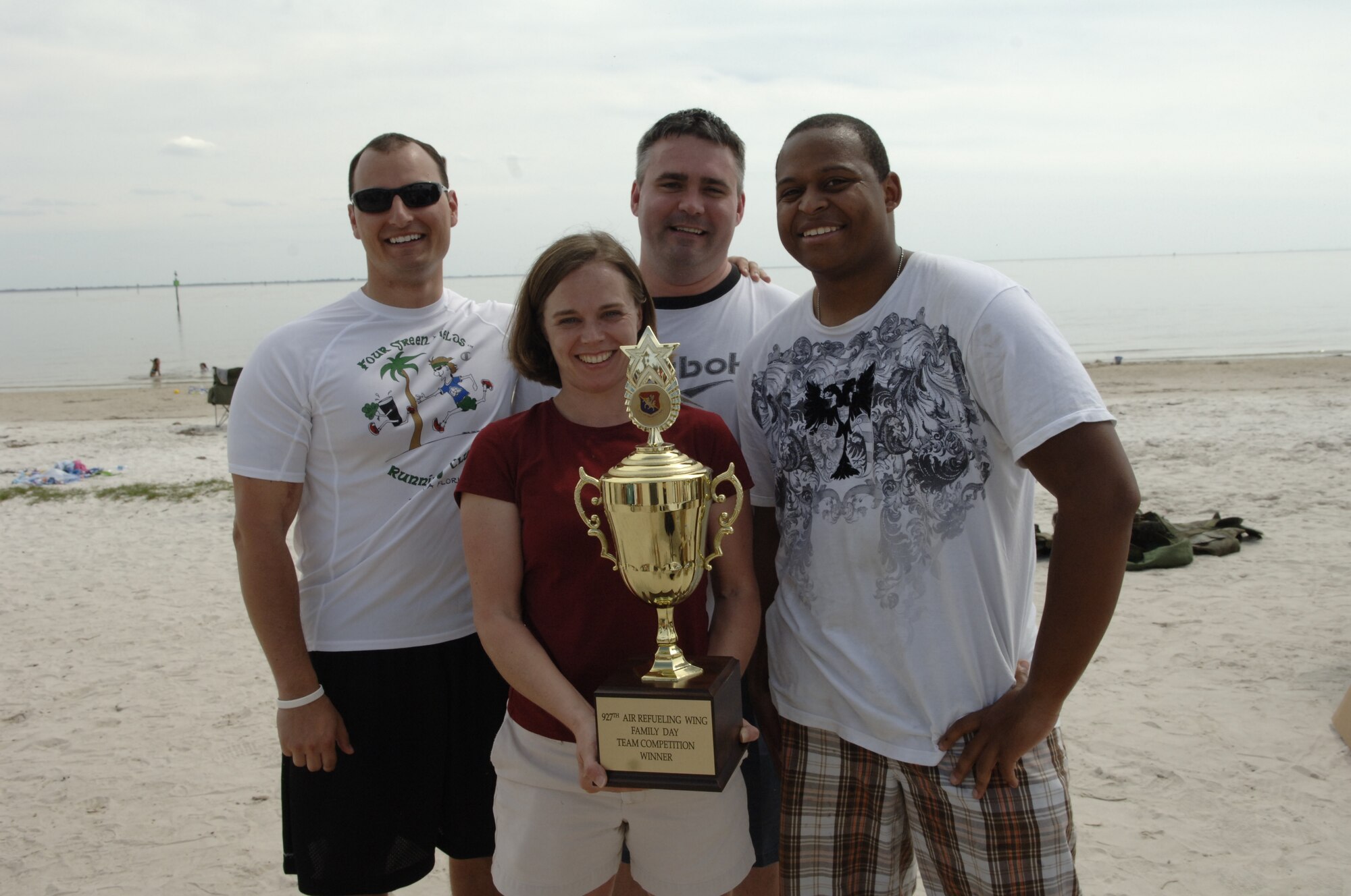 927th FSS win the 1st annual family day picnic trophy for best overall team scores (U.S. Air Force photo by Capt. Shane Huff)