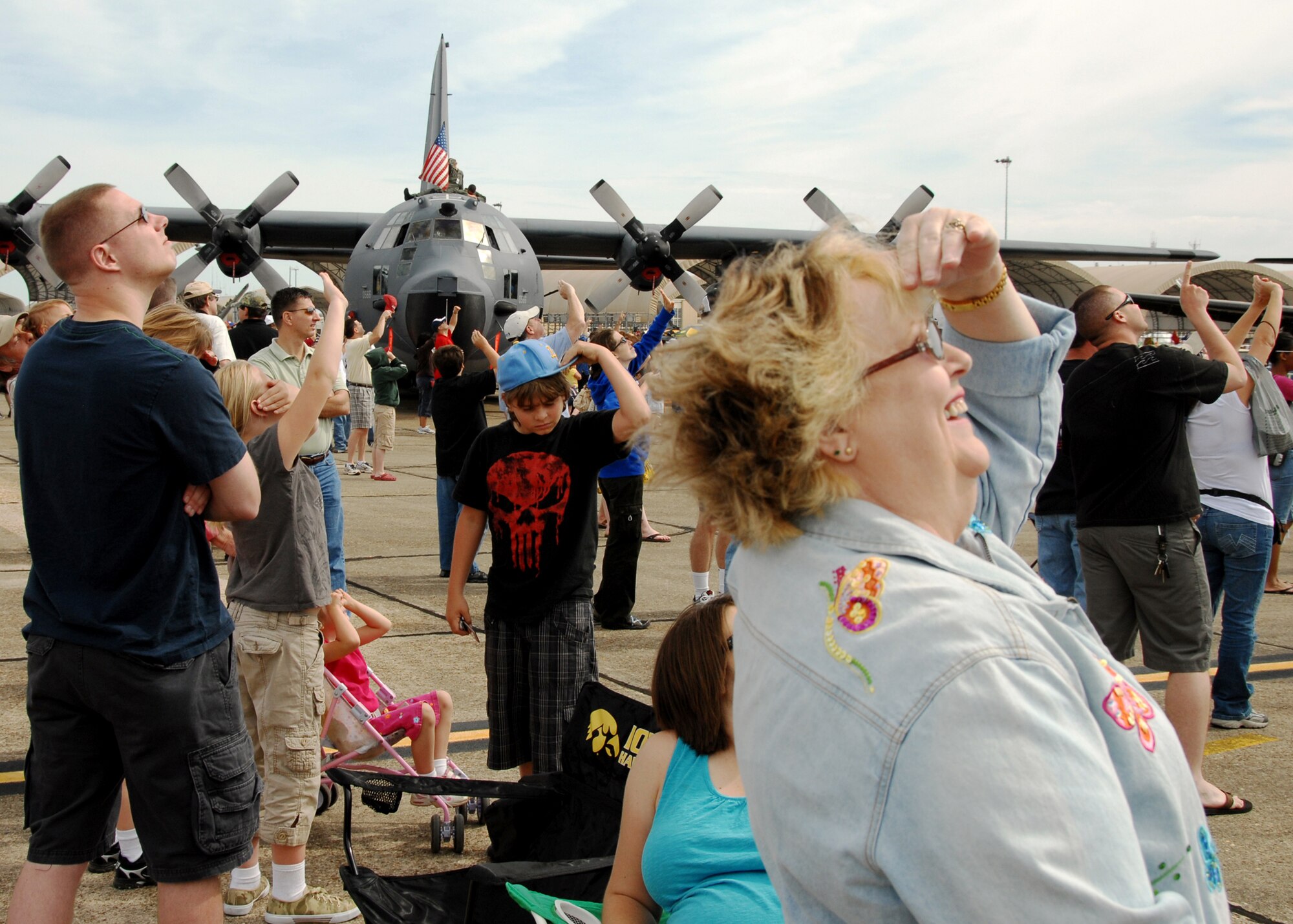 More than 70,000 people turned out April 10 for the Eglin 75th Anniversary Air Show. More than 125,000 were in attendance for the show April 10-11, enjoying a variety of aerial performances and static displays. This was Eglin’s first open house since 2007 and was timed to coincide with the 75th anniversary of the installation. The Thunderbirds, Army Black Daggers, an F-22A Raptor demo and "Tora, Tora, Tora" were some of the highlights of the event. (U.S. Air Force photo/Airman 1st Class Anthony Jennings.) 
 
