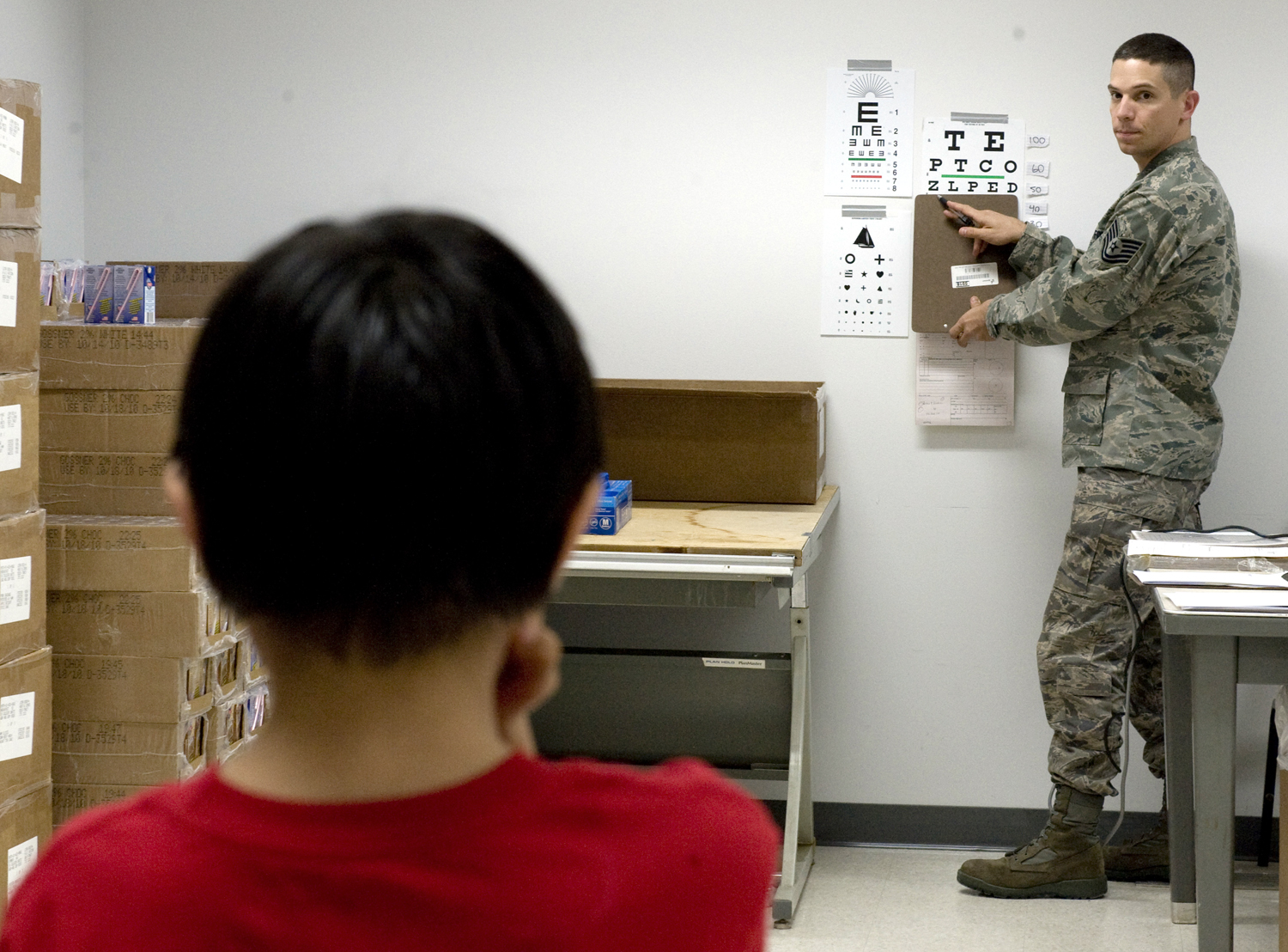 Airmen Soldiers And Sailors Work Together To Give Sight To