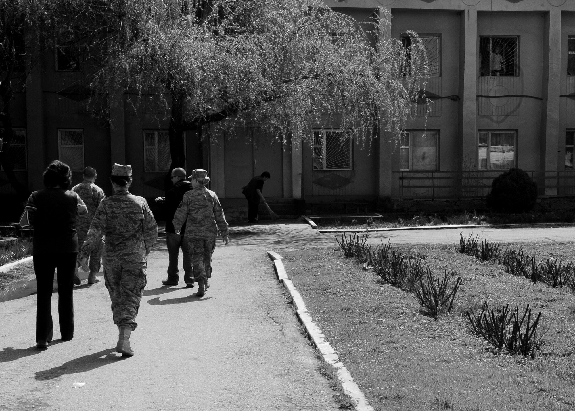 U.S. Airmen from the Transit Center at Manas, Kyrgyzstan, collected 8,000 COM (almost $200) and bought the Belovodsky Orphanage basic items including sugar, rice, beans, tea, clothing and other necessities April 13, 2010. The trip was organized by humanitarian assistance director Lt. Col. Neal Linch and the Manas Area Benefit Outreach Society. Some donations were also given by Americans stateside for this and other humanitarian assistance projects in the city and surrounding areas. (U.S. Air Force photo/Senior Airman Nichelle Anderson/released)