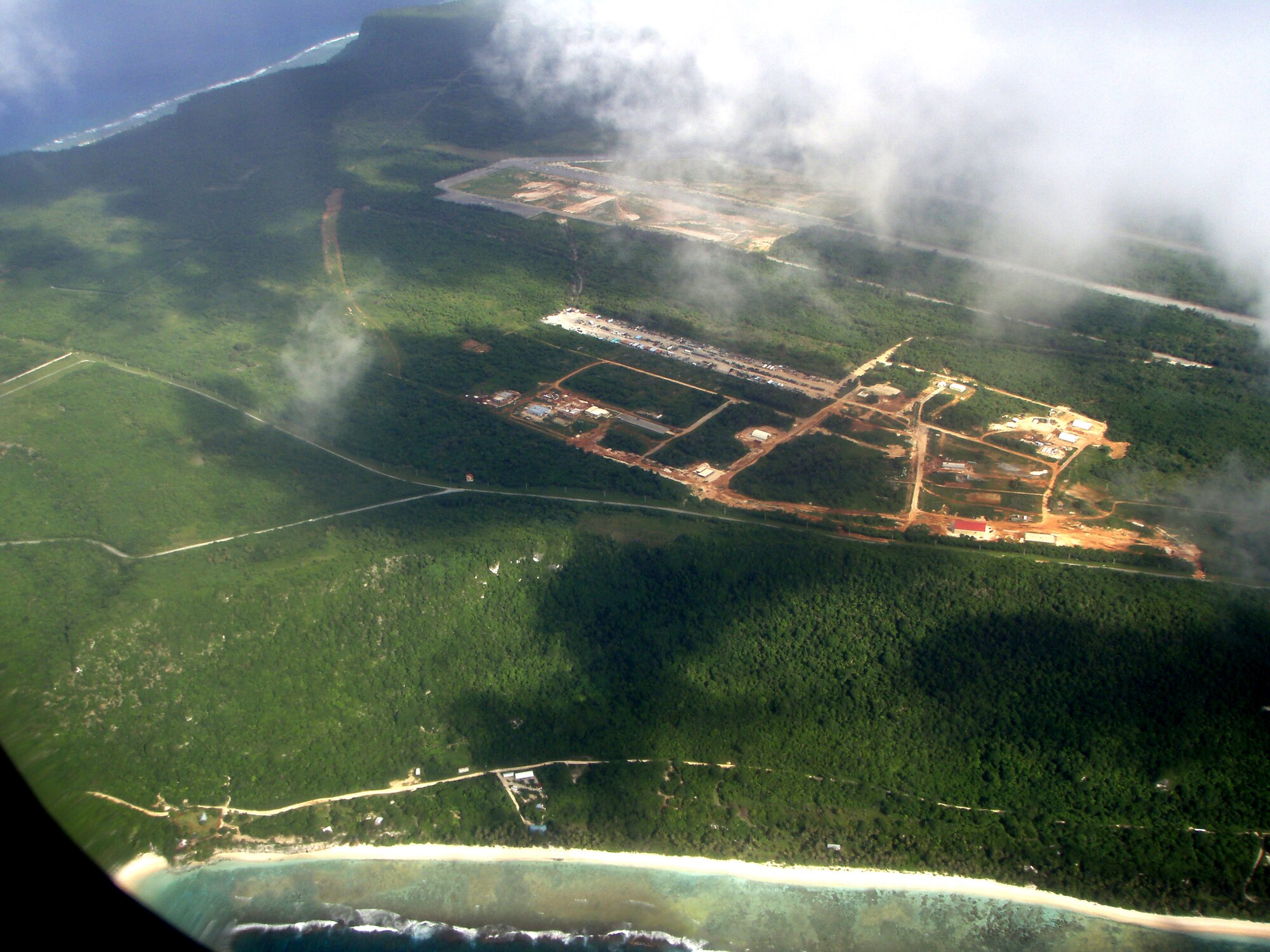 An aerial view of Northwest Field at Andersen Air Force Base, Guam. Northwest Field is an important historical, cultural and ecological resource for Andersen AFB. In addition to a historical airfield used for training, it?s the location of the largest limestone forest on Guam, the natural habitat for several endangered bird species. (Courtesy photo)