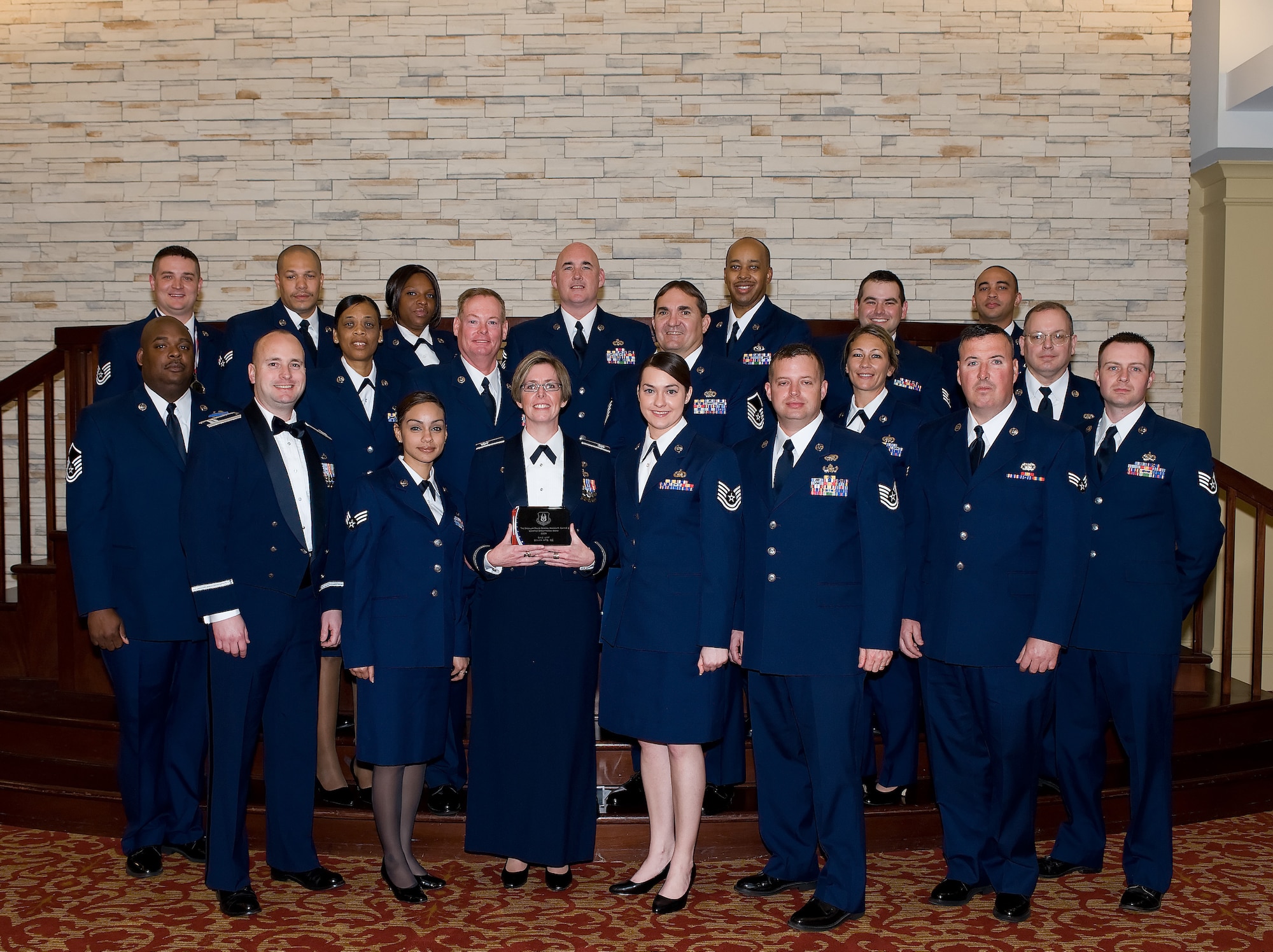 The 512th Logistics Readiness Flight was recognized for their accomplishments during the 512th AW Annual Awards Banquet April 10 at the Sheraton in Dover. (U.S. Air Force photo/Jason Minto) 