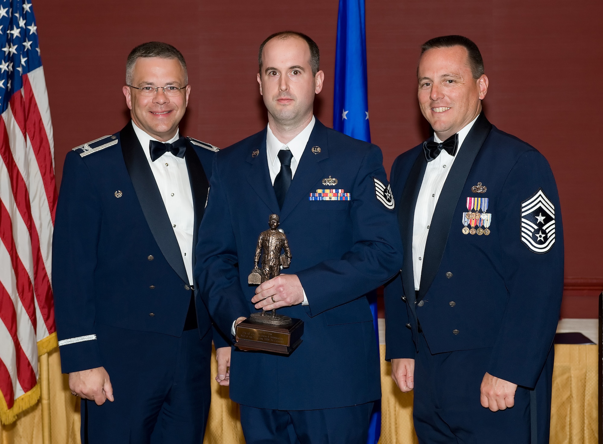 Tech. Sgt. Greg Funk, 512th Maintenance Group, is the 2009 22nd Air Force NCO of the Year in the 3D category. He was recognized during the 512th AW Annual Awards Banquet April 10 at the Sheraton in Dover. (U.S. Air Force photo/Jason Minto) 