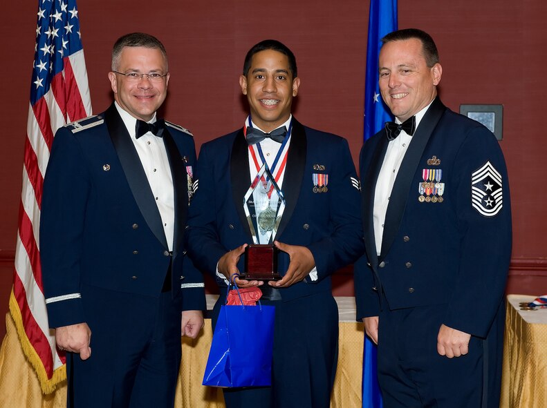 Senior Airman Rafeal Mulero, 512th Maintenance Squadron, is the 2009 512th Airlift Wing Airman of the Year. He was recognized for his accomplishments during the 512th AW Annual Awards Banquet April 10 at the Sheraton in Dover. (U.S. Air Force photo/Jason Minto) 