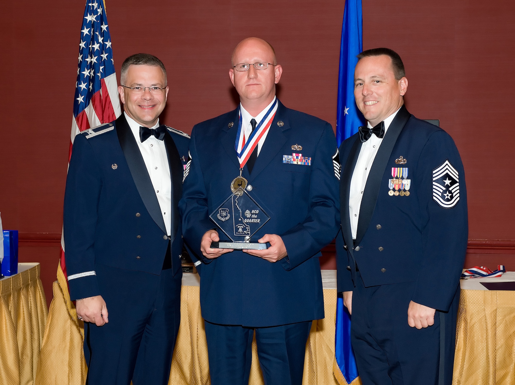 Master Sgt. Joseph Mogle, 512th Maintenance Squaron, is the 2009 512th Airlift Wing Senior NCO of the second quarter. He was recognized for his accomplishments during the 512th AW Annual Awards Banquet April 10 at the Sheraton in Dover. (U.S. Air Force photo/Jason Minto) 