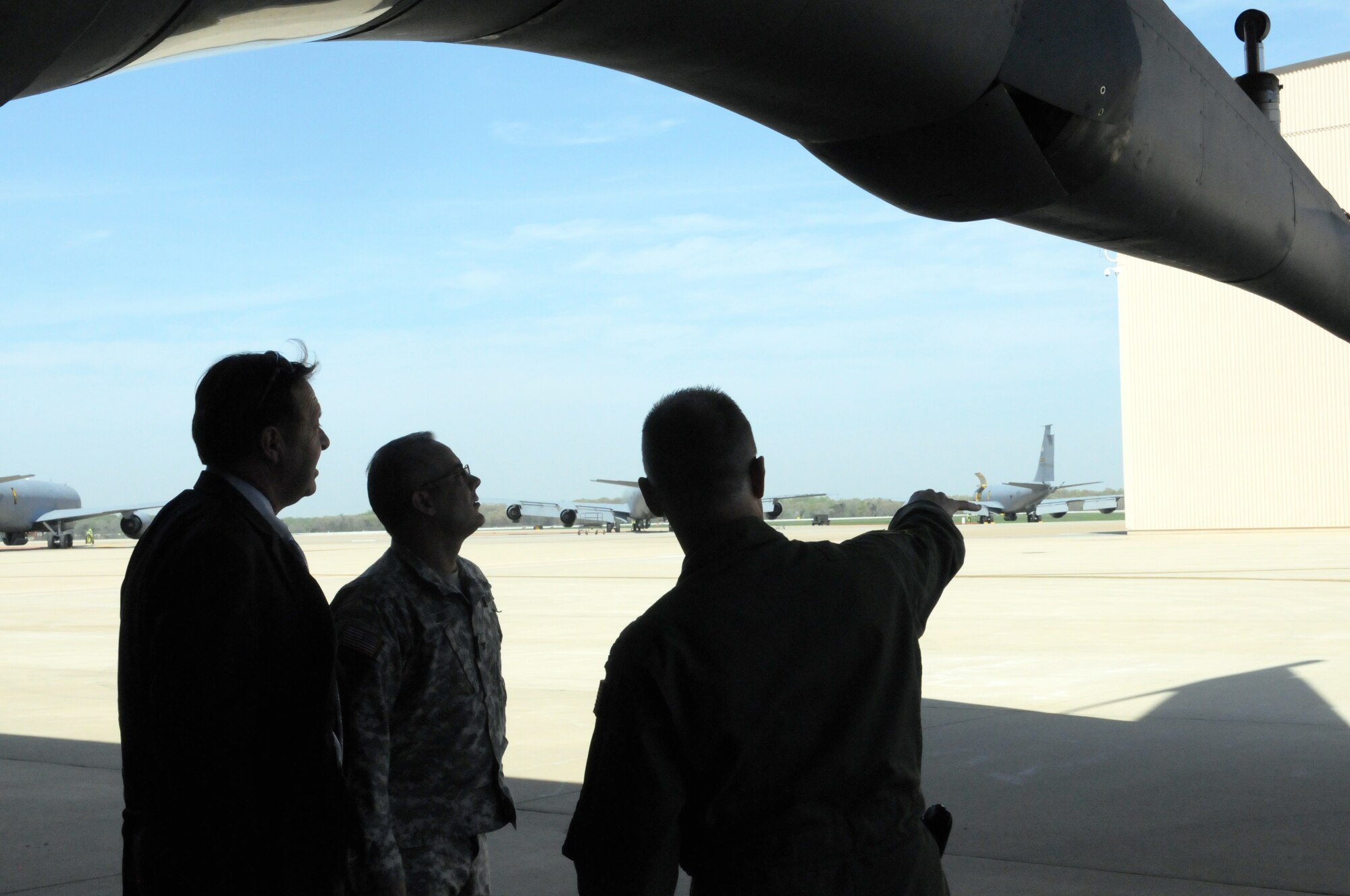 Acting Deputy Assistant Secretary of Defense for Readiness, Training and Mobilization met with leadership and members of the 459th Air Refueling Wing April 7 to gather feedback on mobilization training for deploying units and to gather information regarding best practices.  

Mr. Smiley spoke with Airmen about their pre- and post-mobilzation experience and
asked for candid feedback on programs, such as: Yellow Ribbon, Post 911 GI Bill,
TRICARE Select and others. 

Information gathered will be forwarded to help meet the stated intent of Assistant Secretary of Defense for Reserve Affairs, Dennis M. McCarthy to "proactively deliver credible advice and information about the capabilities and resources  of the Reserve Components." (U.S. Air Force photo/ Capt. Rebecca A. Garcia)