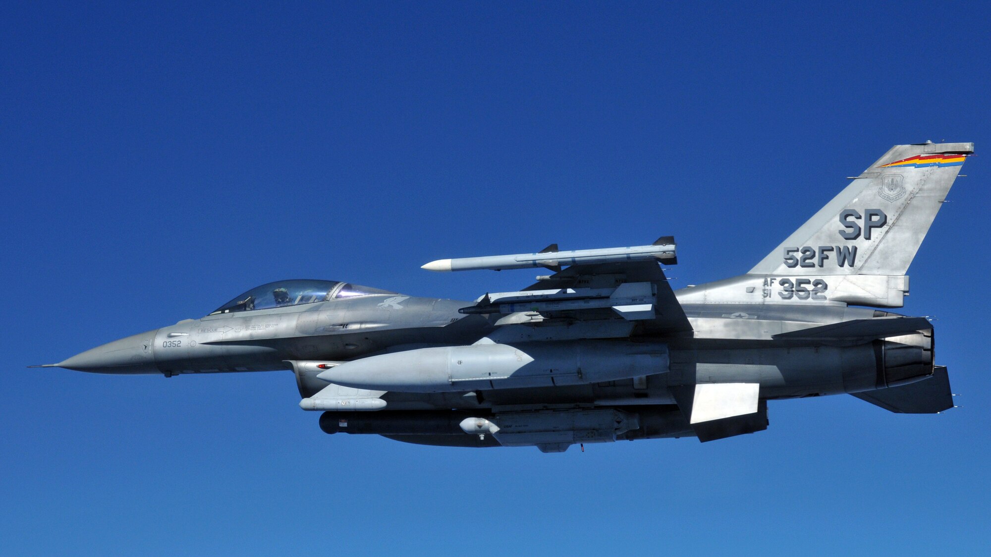 Prior to flying operations being grounded, an F-16 Fighting Falcon from Spangdhalem Air Base, Germany, flies off the wing of a 100th Air Refueling Wing KC-135 Stratotaker during Exercise Brilliant Ardent April 15, 2010, at Royal Air Force Mildenhall, England. (U.S. Air Force photo/Tech. Sgt. Kevin Wallace)