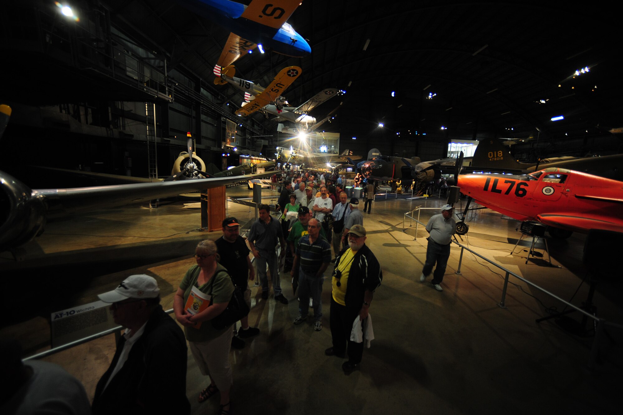 Thousands of visitors attend the Doolittle Raiders' 68th reunion at the National Museum of the U.S. Air Force, Wright-Patterson Air Force Base, Ohio, April 16, 2010.  The event commemorates the anniversary of the Doolittle Raid on Tokyo.  Visitors waiting for autographs arrived hours early and formed lines that wound through multiple galleries and corridors. (U.S. Air Force photo/Tech. Sgt. Jacob N. Bailey)

