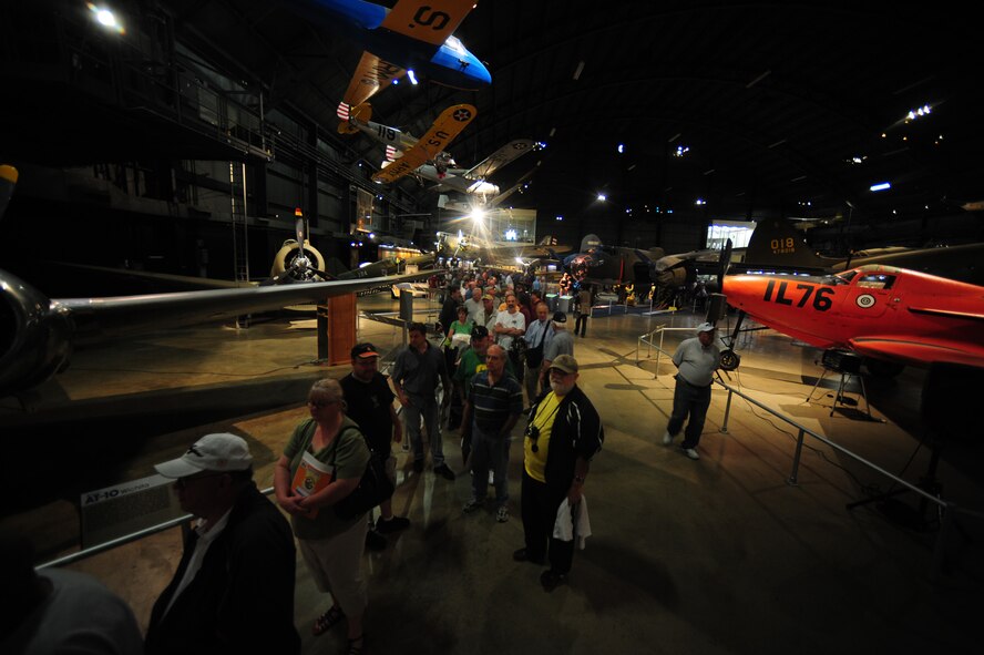 Thousands of visitors attend the Doolittle Raiders' 68th reunion at the National Museum of the U.S. Air Force, Wright-Patterson Air Force Base, Ohio, April 16, 2010.  The event commemorates the anniversary of the Doolittle Raid on Tokyo.  Visitors waiting for autographs arrived hours early and formed lines that wound through multiple galleries and corridors. (U.S. Air Force photo/Tech. Sgt. Jacob N. Bailey)

