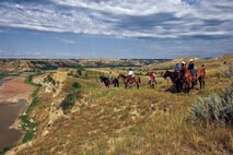 MINOT AIR FORCE BASE, N.D. -- For those individuals wanting to experience the thrill of horseback riding without actually owning a horse, a trip to the North Dakota Badlands may be just what they need.  The base Outdoor Recreation office offers trips to the Badlands with transportation there and back.  For more information regarding these trips, contact their office at 723-3648. (Courtesy photo)