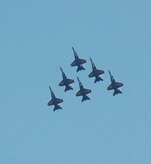 The Blue Angels soar over the Charleston Harbor in Charleston, S.C., during their practice run April 12, 2010. The Blue Angels performed April 17 and 18 for public viewing. Performing their first demonstration in 1946, the Blue Angels are the oldest flying aerobatic team.
