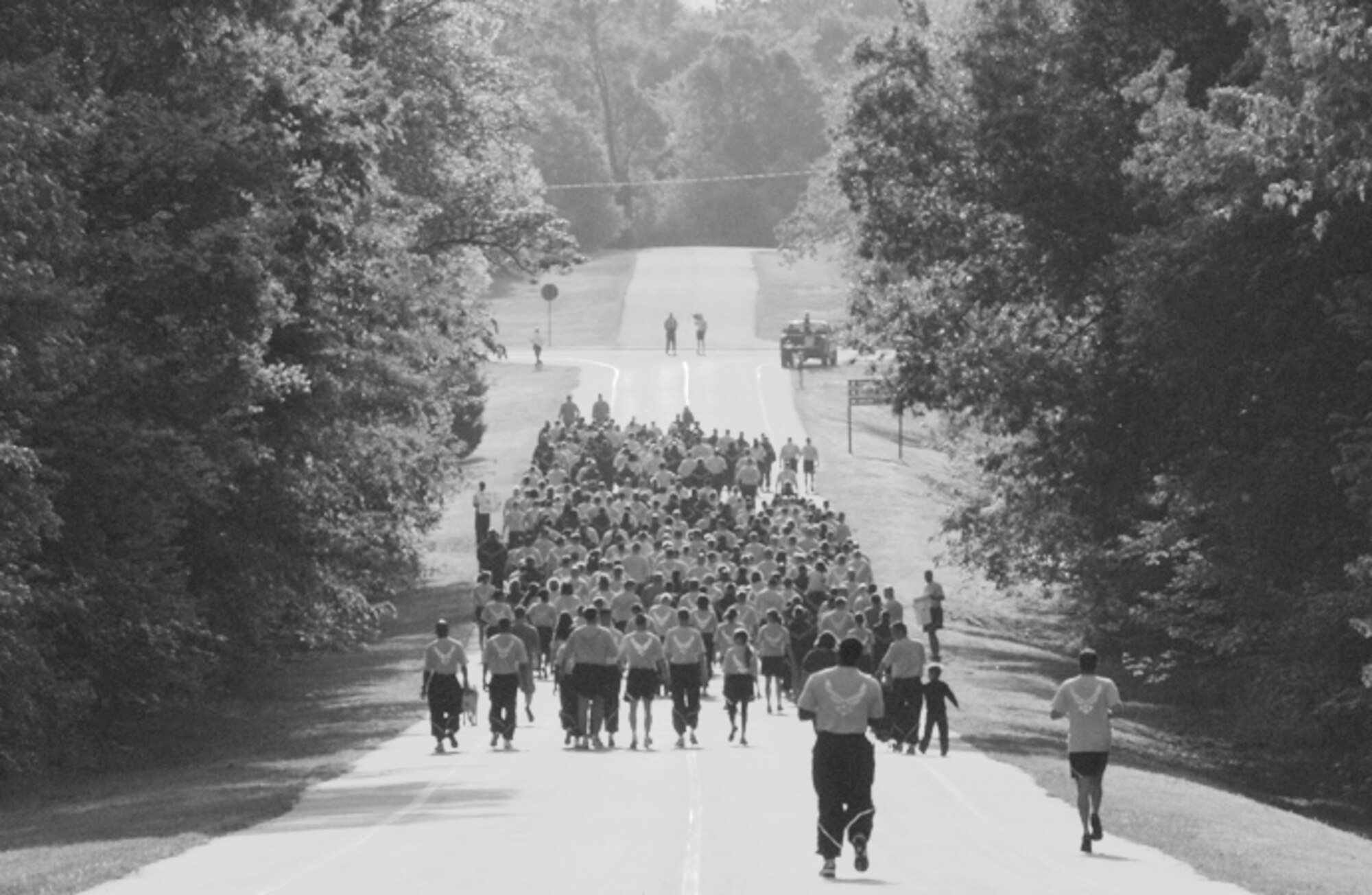 189th Airlift Wing members and their families take part in a Suicide Awareness Walk campaign, bringing awareness to a growing trend in suicides across the Department of Defense. (U.S. Air Force photo by Staff Sgt. Julian Johnson)