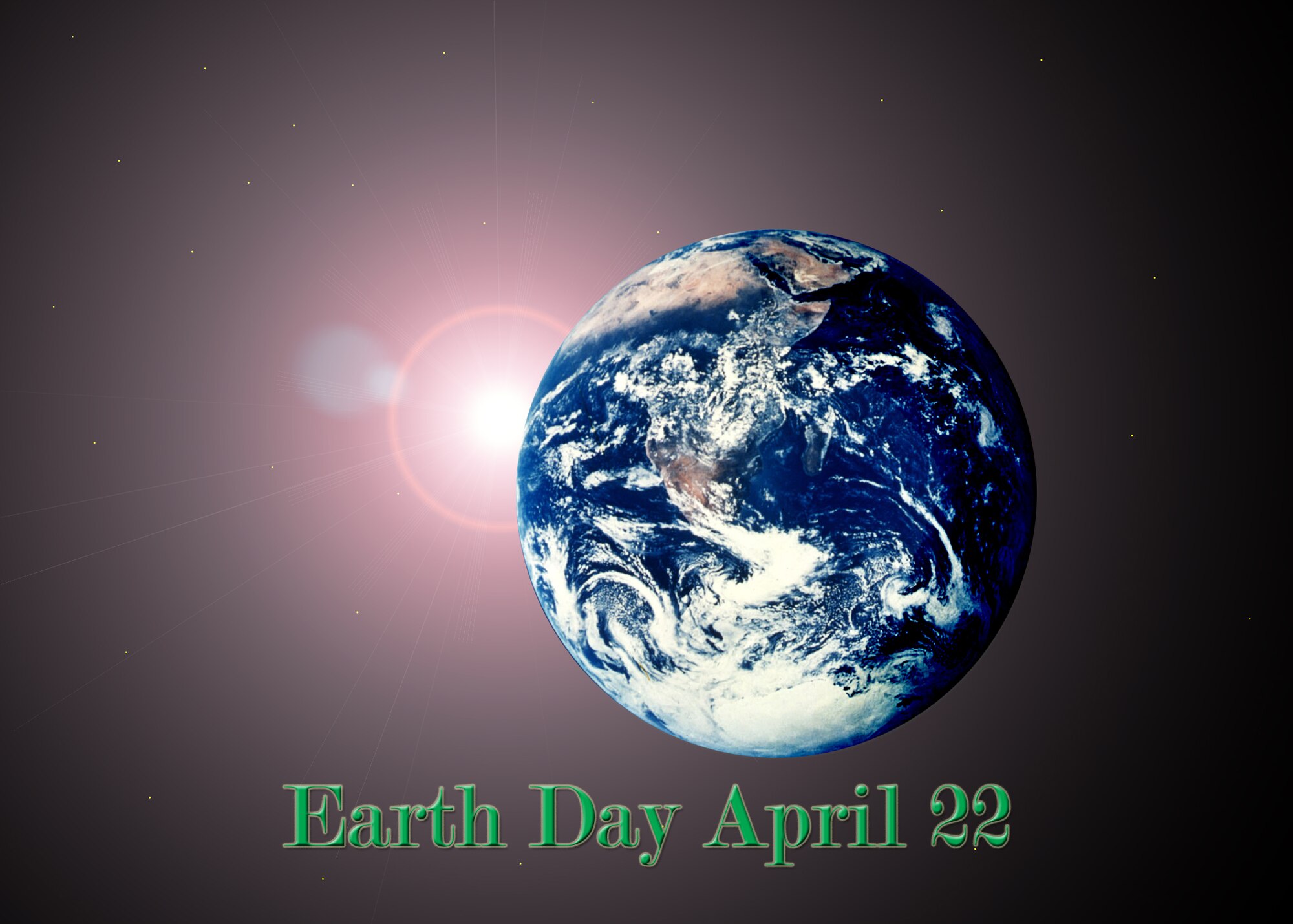 Celebrate Earth Days 40th anniversary April 22, 2010. Be part of the solution, recycle and be energy efficient. (U.S. Air Force graphic by Staff Sgt. Joseph McKee)