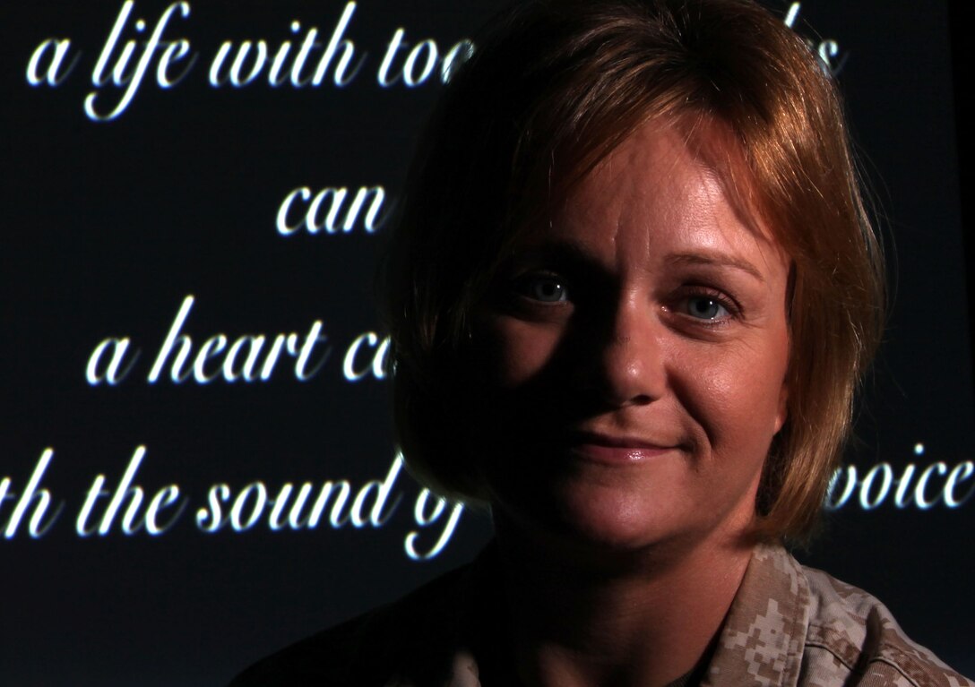 Gunnery Sgt. Laura Stanislaw, the family readiness officer for Marine Aircraft Group 40, has been writing poetry for five years. Stanislaw’s first book of poetry  titled, “One Heart, True Words,” will be published by the end of May.