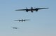 Vintage B-25 Mitchell bombers fly over the National Museum of the U.S. Air Force at Wright-Patterson Air Force Base, Ohio, during a memorial flight honoring the Doolittle Tokyo Raiders on April 18, 2010.  The 68th Doolittle Raiders' reunion commemorates the anniversary of the Doolittle Tokyo Raid.  On April 18, 1942, U.S. Army Air Forces Lt. Col. Jimmy Doolittle's squad of 16 B-25 Mitchell aircraft bombed targets in Japan responding to the attack on Pearl Harbor. (U.S. Air Force photo/Tech. Sgt. Jacob N. Bailey)


