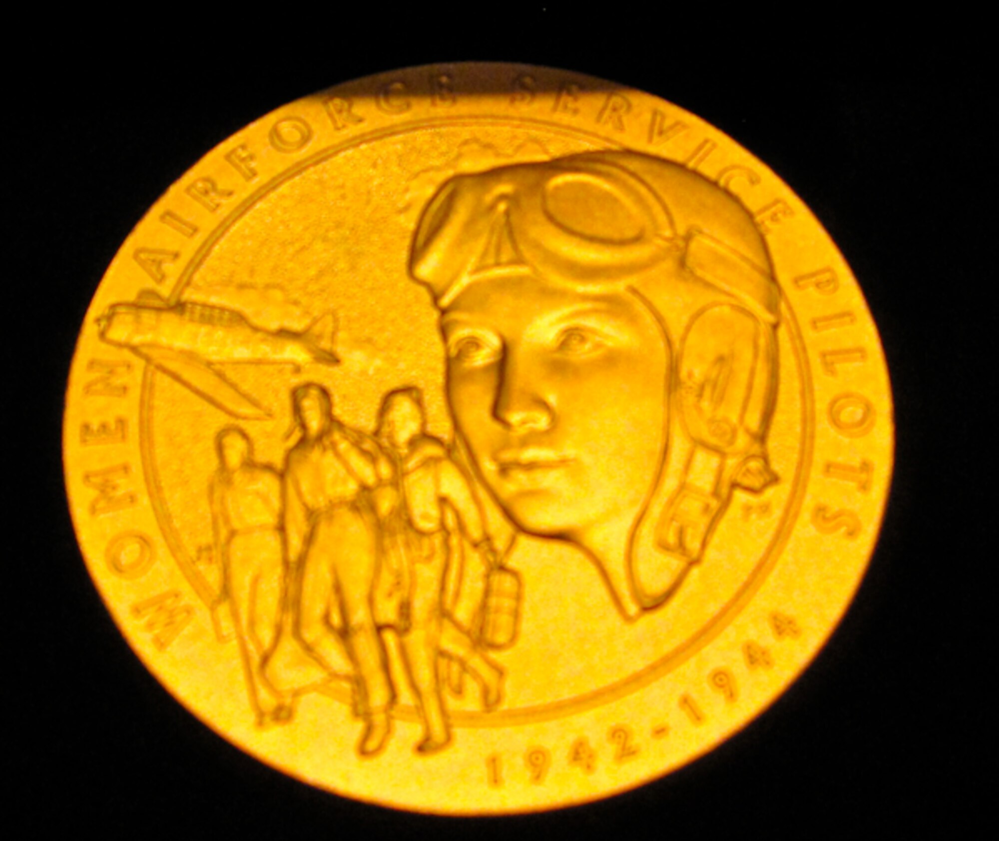 Pictured is a copy of the Congressional Gold Medal, bestowed to Women Air Force Service Pilots, at the Capitol March 10. More than 200 WASPs attended the ceremony, including the families of those who have since died or couldn't travel. (U.S. Air Force photo)                 
