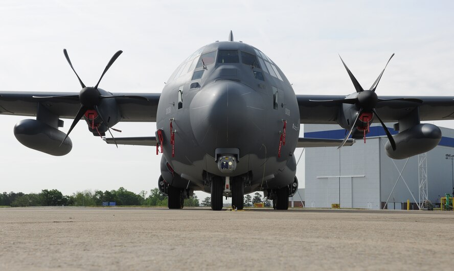 MARIETTA, Ga. -- The new HC-130J Super Hercules aircraft will be replacing the older version of the C-130 and has an improved diagnostic system, a universal air refueling receptacle and enhanced generators which enable air crews to power more equipment. (U.S. Air Force photo by Airman 1st Class Benjamin Wiseman/RELEASED)