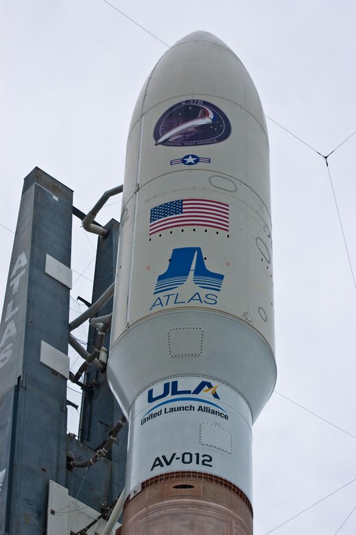 A United Launch Alliance Atlas V rocket with the Air Force’s Orbital Test Vehicle (OTV) rolls out to its Space Launch Complex-41 launch pad April 21. The OTV, also known as the X-37B, supports space experimentation, risk reduction, and concept of operations development for long duration and reusable space vehicle technologies.
(United Launch Alliance photo/Pat Corkery)