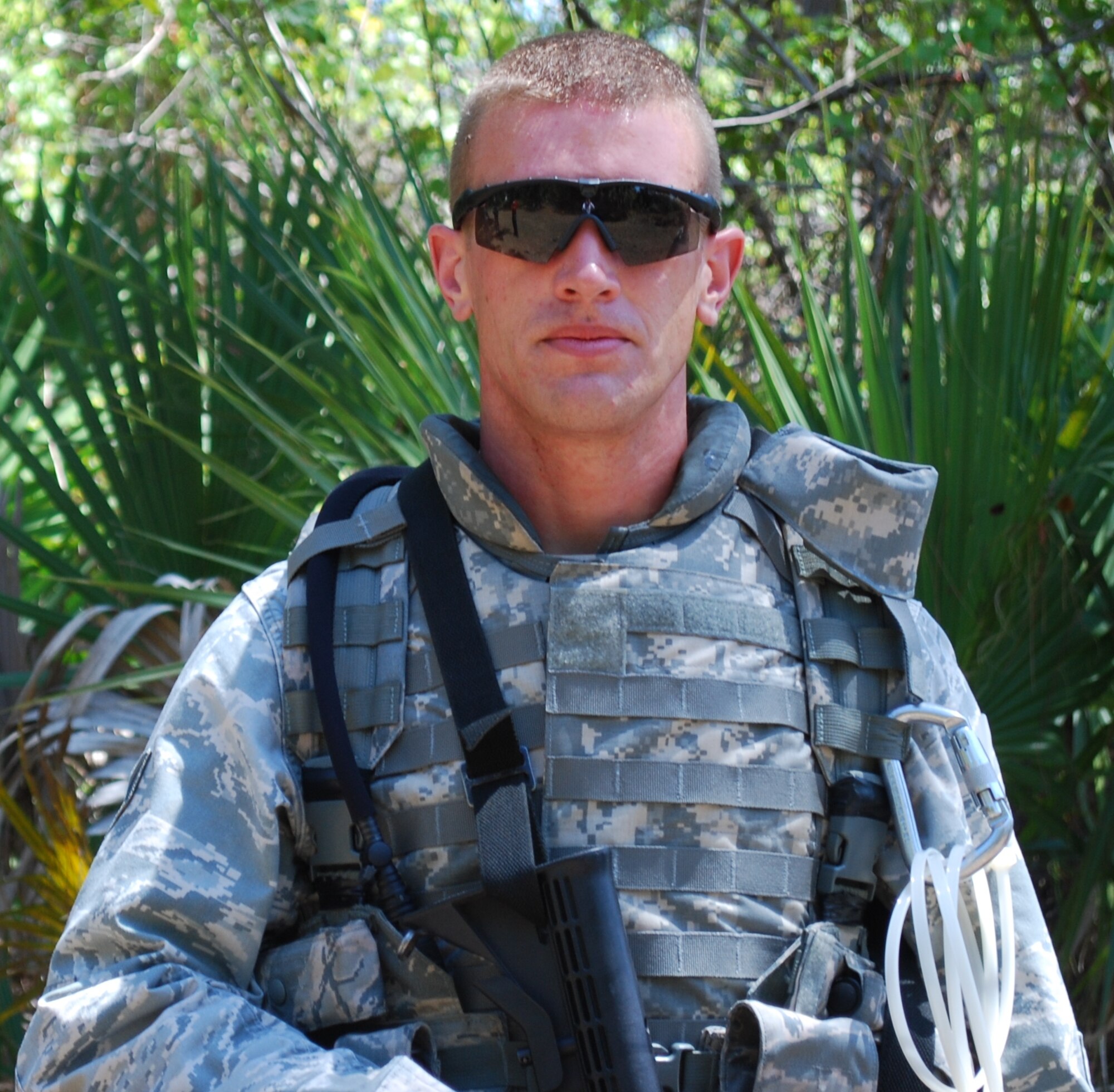 Senior Airman Jered Dauterman, Fire Team member for the 45th Space Wing 2010 Guardian Challenge team. (U.S. Air Force photo/Daniel Wade)