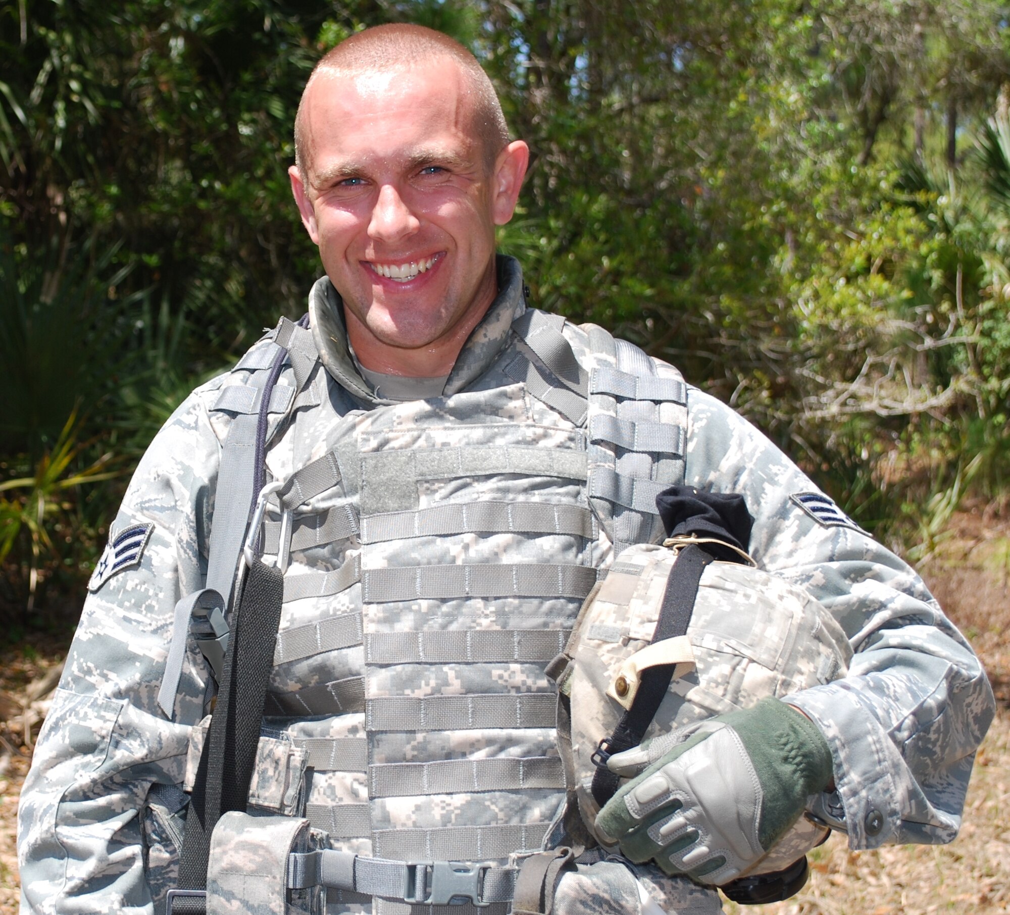 Senior Airman Patrick Allen, Fire Team member for the 45th Space Wing 2010 Guardian Challenge team. (U.S. Air Force photo/Daniel Wade)