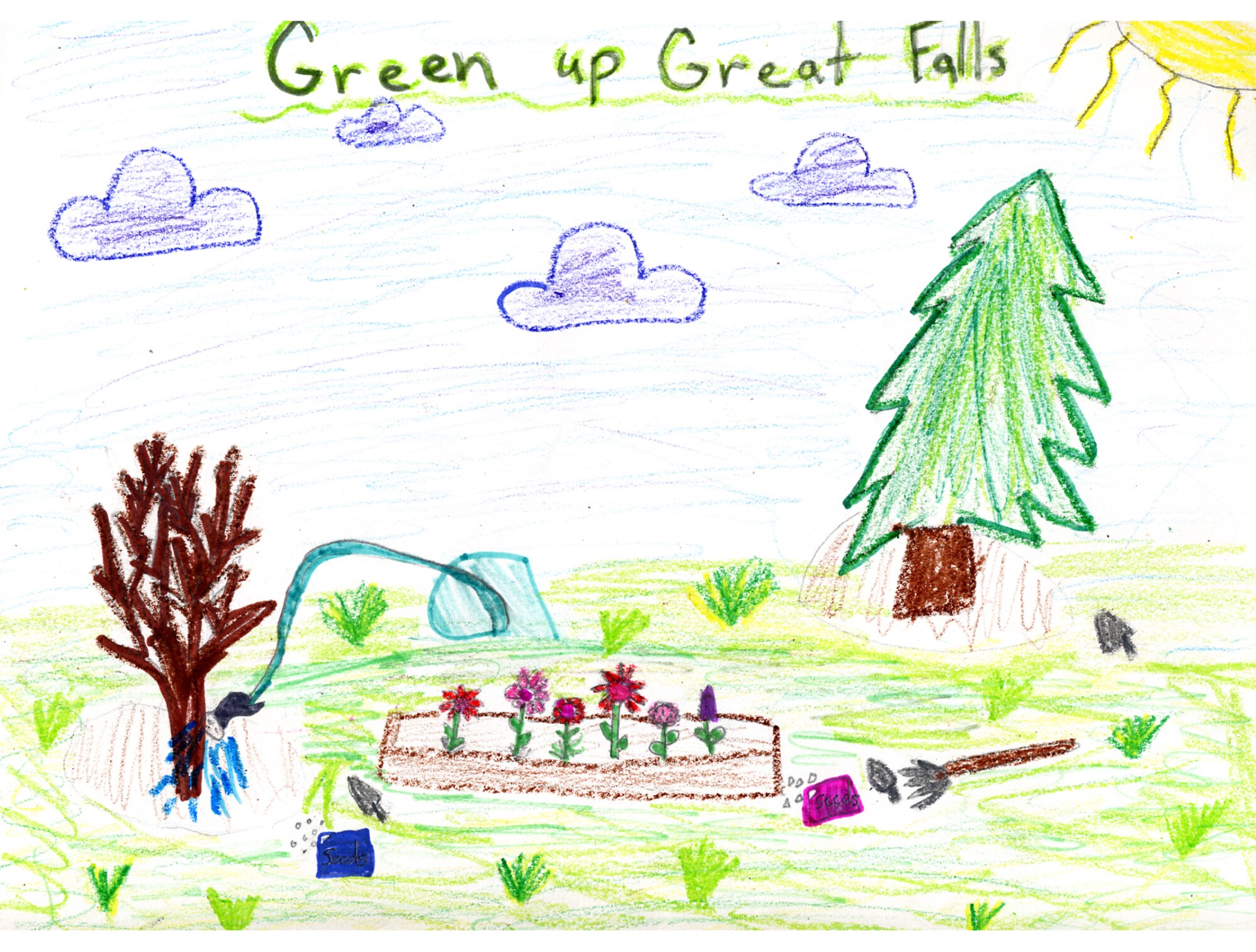 Winner of Great Falls Earth Day Poster Contest for the month of June