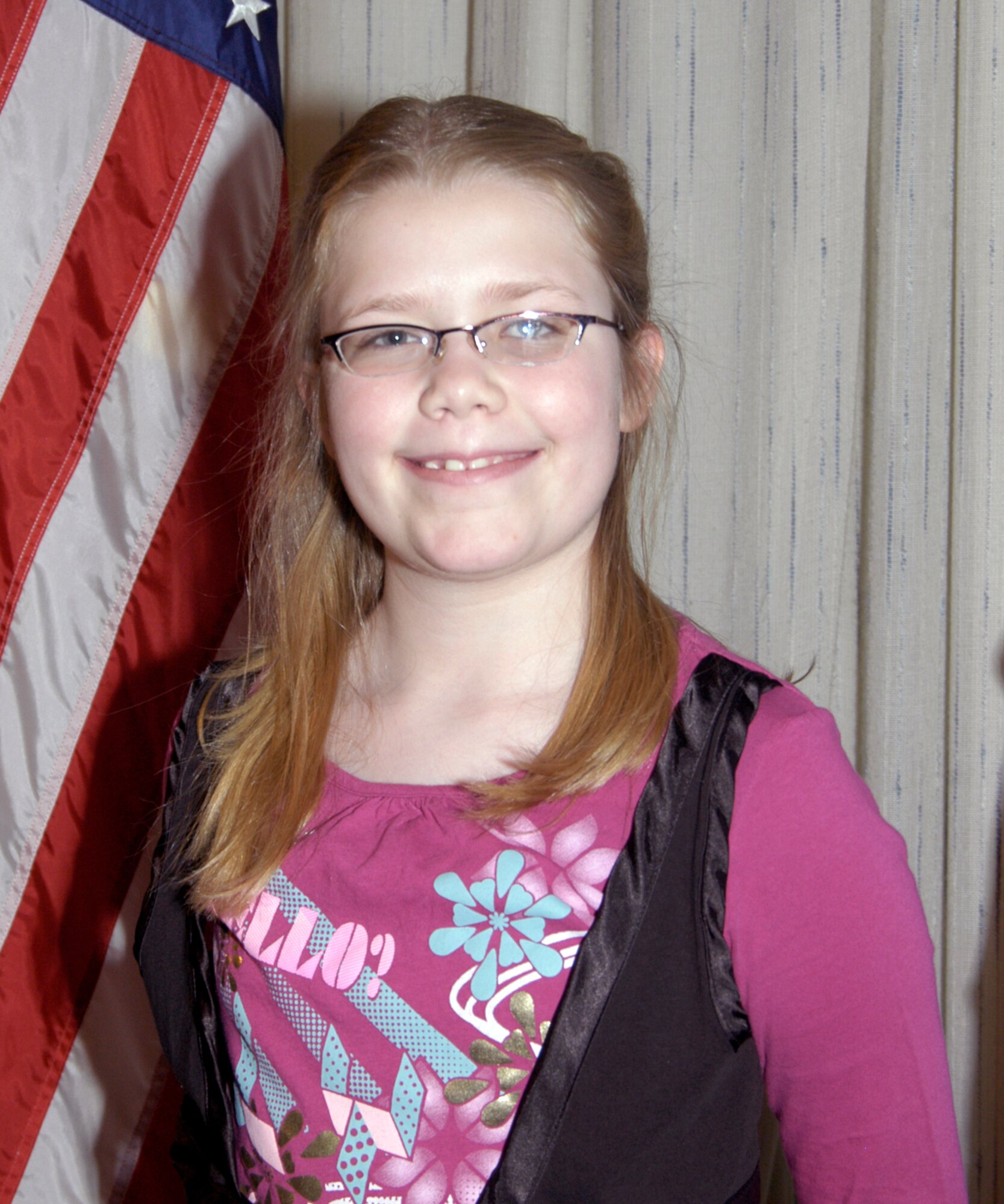 Rebecca Thurman was one of 35 children who attended the Take Our Daughters and Sons to Work Day at the Air Reserve Personnel Center on April 22. During the event, children were asked what were the three most important things they can do to prepare for their future. "Going to college; paying more attention in math; and volunteer often," Rebecca said. (U.S. Air Force photo/Mike Molina)                               