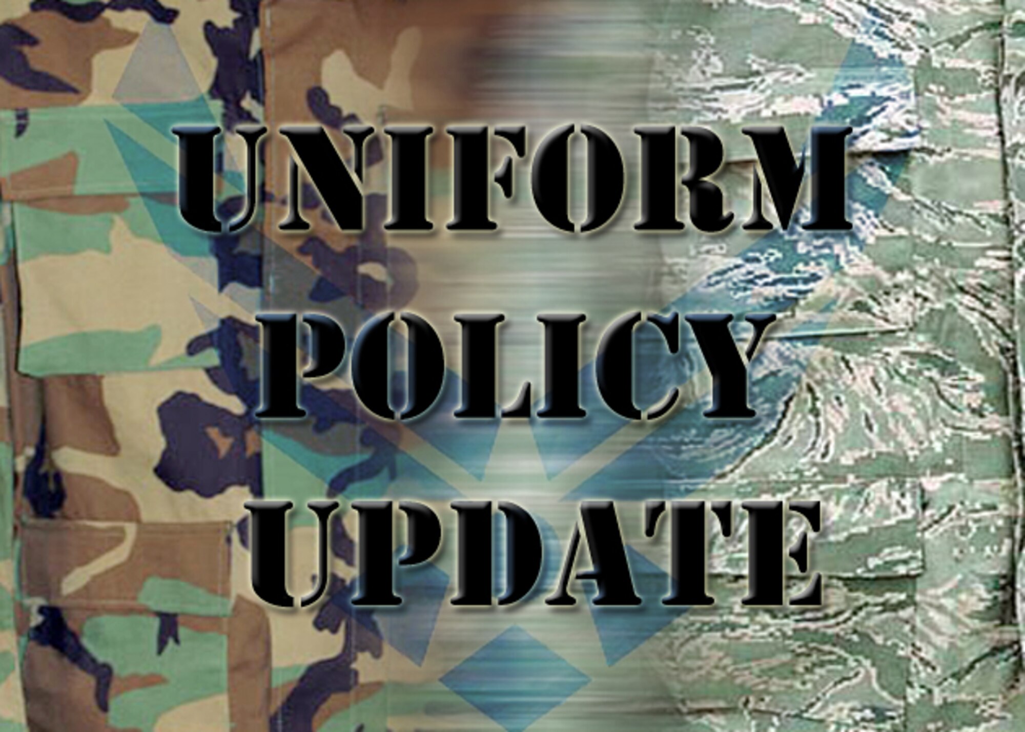 There are new changes to the Air Force uniform policy, April 22, 2010, Niagara Falls Air Reserve Station, Niagara Falls NY. These policy modifications are effective immediately, unless otherwise stated, and will be incorporated into Air Force Instruction 36-2903, Air Force Uniform Dress and Appearance. (U.S. Air Force photo illustration by Staff Sgt. Joseph McKee)