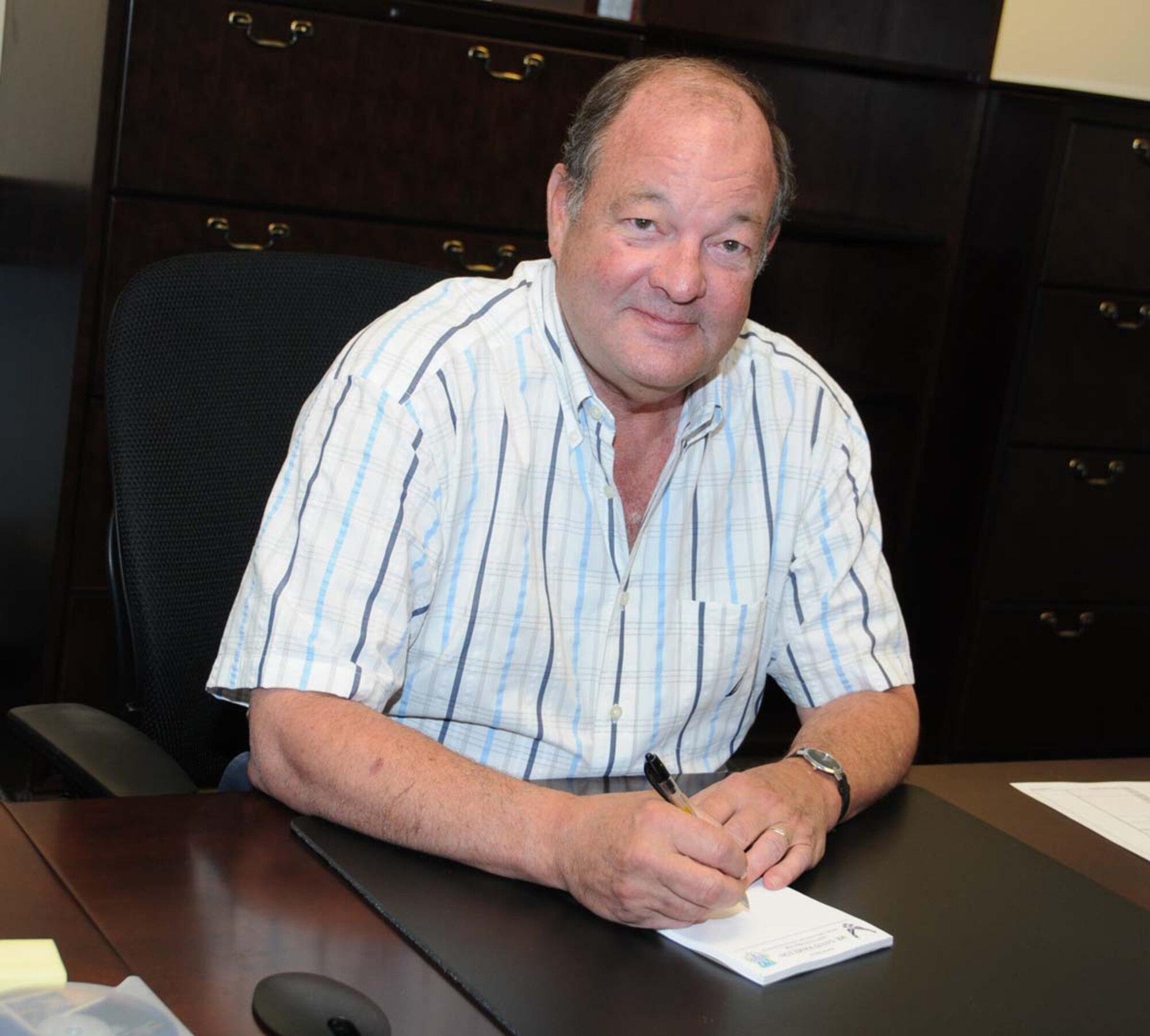 Mr. David Hamilton is the Air Force Operational Test and Evaluation Center's first executive director (Photo by Brian Esterly).