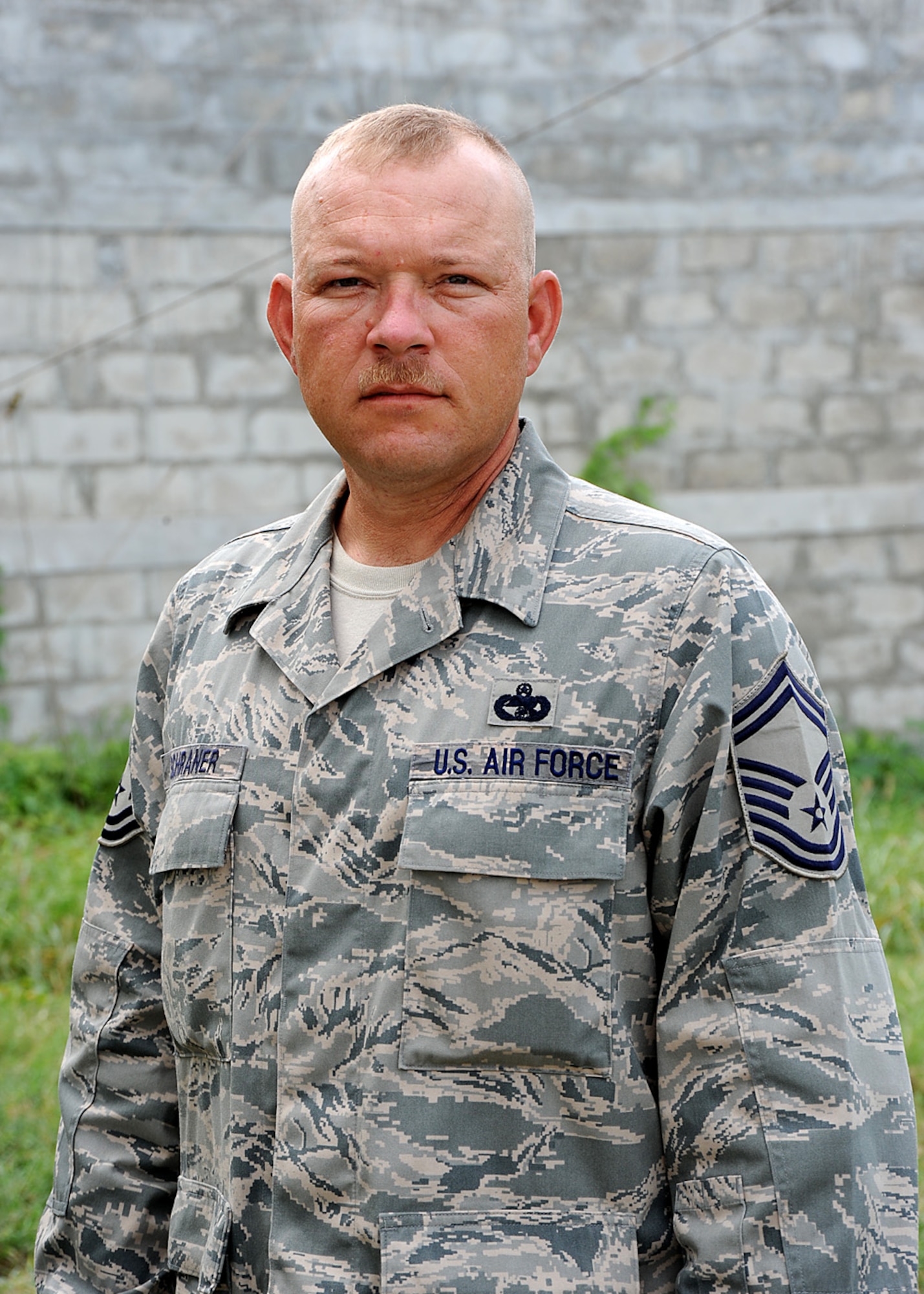 Senior Master Sgt. Jesse Schraner, 1st Special Operations Logistics Readiness Squadron deployments and distribution superintendent, poses for this photo. Sergeant Schraner was the senior enlisted recipient of the Lance P. Sijan Award, which is an annual award given to four Airmen who demonstrate outstanding leadership abilities both in and out of uniform.  (U.S. Air Force photo)