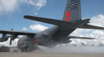 Air Force Reserve C-130 Hercules loadmasters fire the Modular Airborne Firefighting System II unit April 22 during the 302nd Airlift Wing's annual MAFFS wet fire test at Peterson Air Force Base, Colo. The wing test fired the new "MAFFS II" system in preparation for the U.S. Forest Service's MAFFS certification week April 25-May 1 in Greenville, S.C. (U.S. Air Force photo/Staff Sgt. Stephen J. Collier)