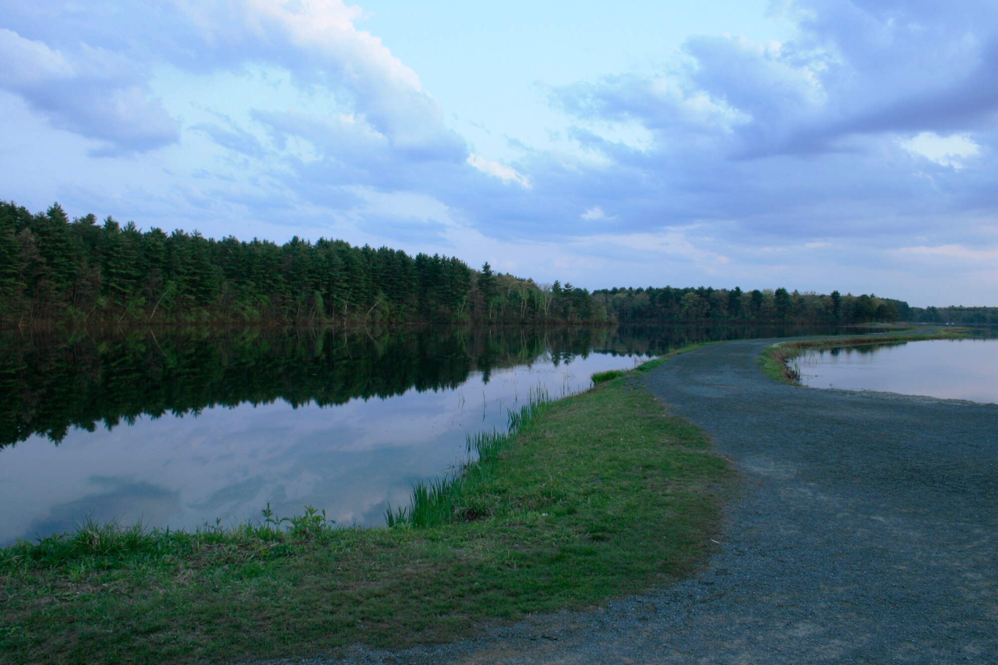 The Ashley Reservior in Holyoke, Mass. is home to the Empire One Running Club's weekly 5-K series.