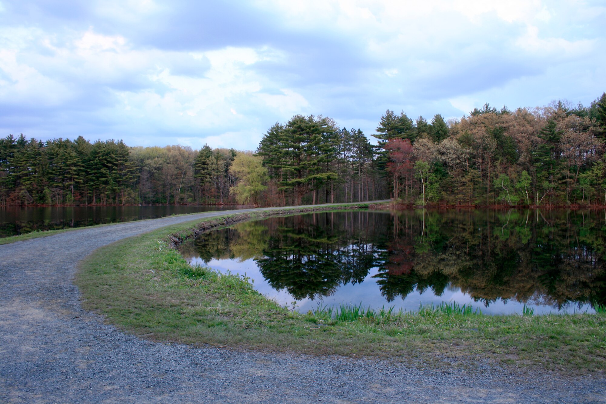 The Ashley Reservior in Holyoke, Mass. is home to the Empire One Running Club's weekly 5-K series.