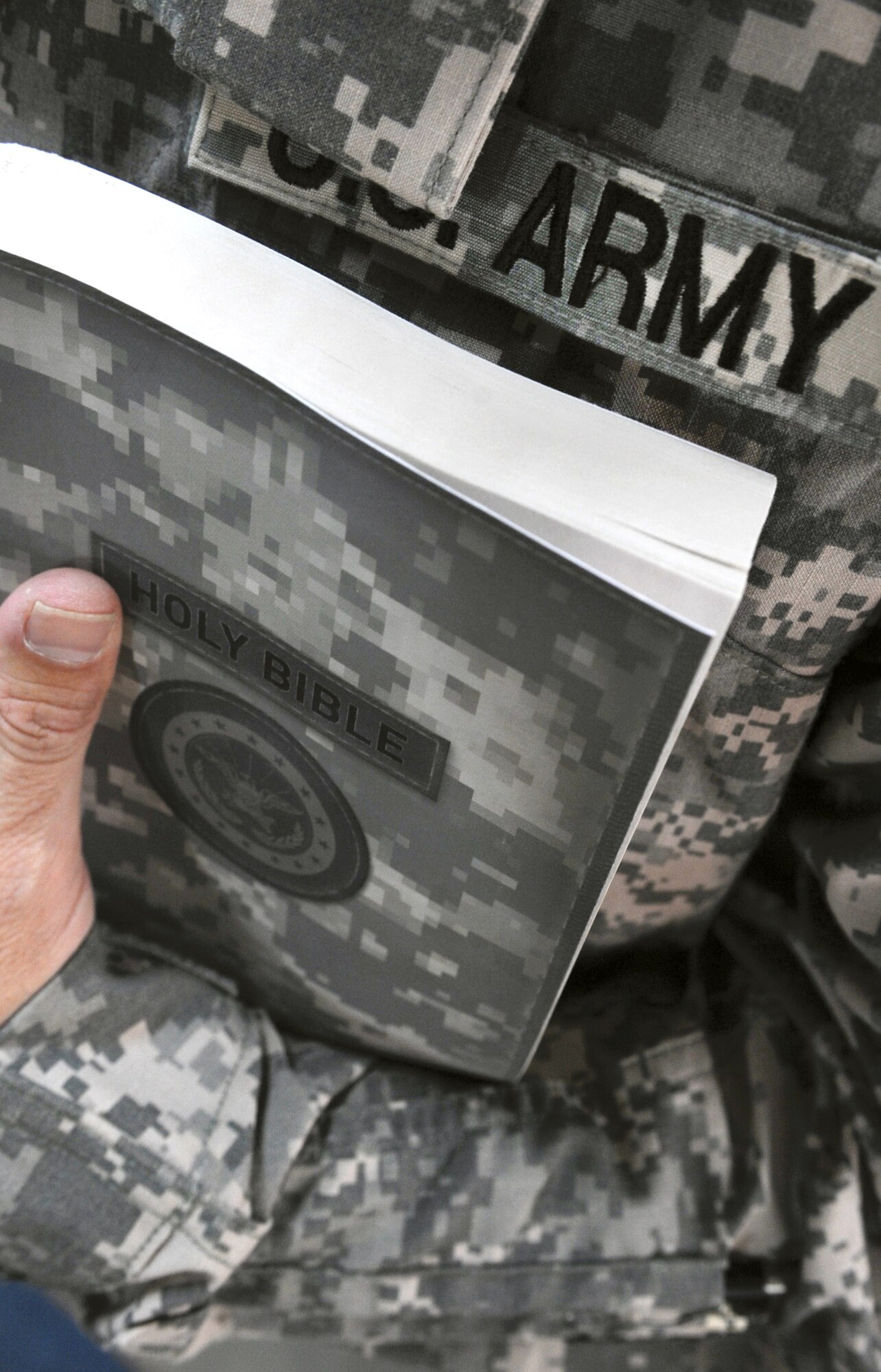 The Army chapel staff transitions into the Freedom Chapel at Kirkuk Regional Air Base, Iraq on April 24, 2010.  The staff is now responsible for all of the religious programs on base.  (U.S. Air Force photo/Staff Sgt. Tabitha Kuykendall/Released)