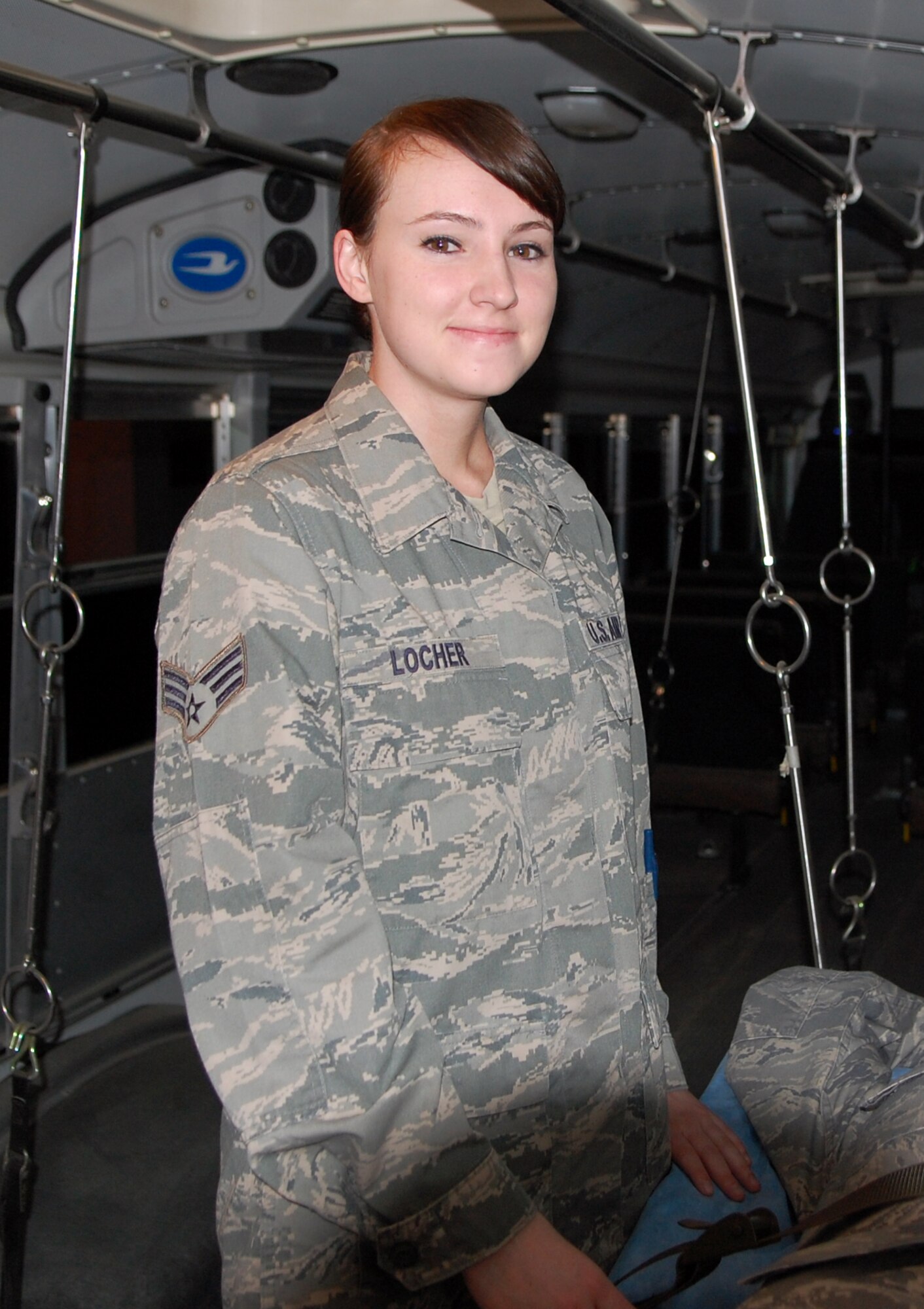 U.S. Air Force Senior Airman Nikayla Locher, 386th Expeditionary Medical Group aerospace medical service technician, is deployed from Wright-Patterson Air Force Base, Ohio. (U.S. Air Force photo by Staff Sgt. Lakisha A. Croley/Released)