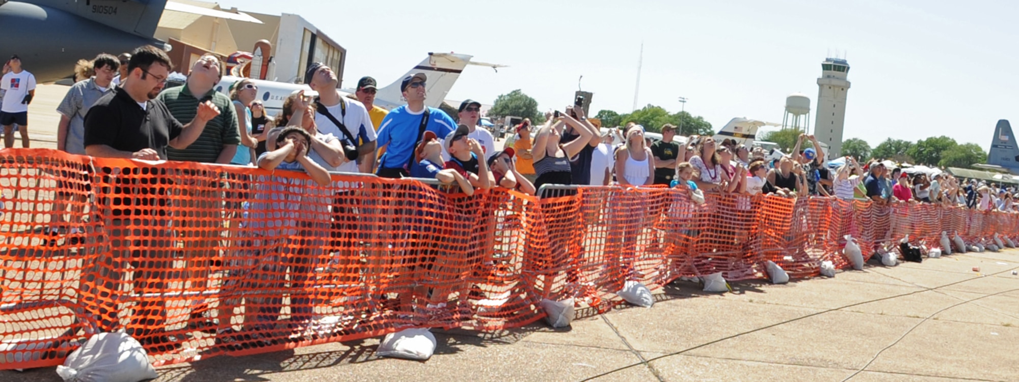 BARKSDALE AIR FORCE BASE, La. – Approximately 225,000 spectators came to the Barksdale 2010 Defenders of Liberty Air Show. This year’s premier act was the USAF Aerial Demonstration Team, the Thunderbirds. (U.S. Air Force photo by Senior Airman Alexandra M. Longfellow) (RELEASED)