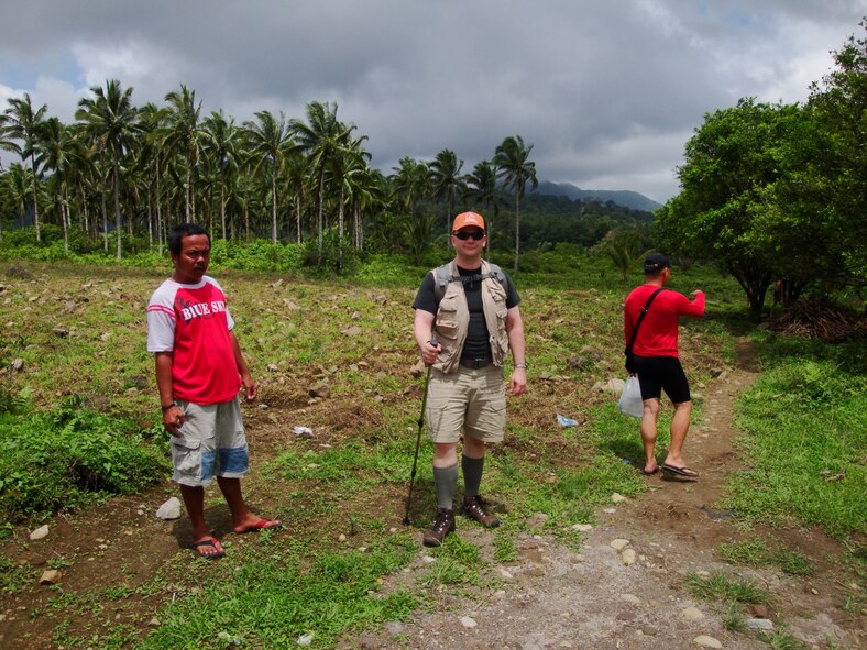TACLOBAN, Philippines -- Senior Master Sgt. Thomas Niznik, 23rd Maintenance Operations Squadron superintendent, poses here on the first day of his mission in the Philippines. As part of the nonprofit organization Moore’s Marauders, he has gone on six missions to search for the remains of veterans who served during World War II who are now designated as “missing in action”. (Photo courtesy of Robert Atwater/RELEASED)