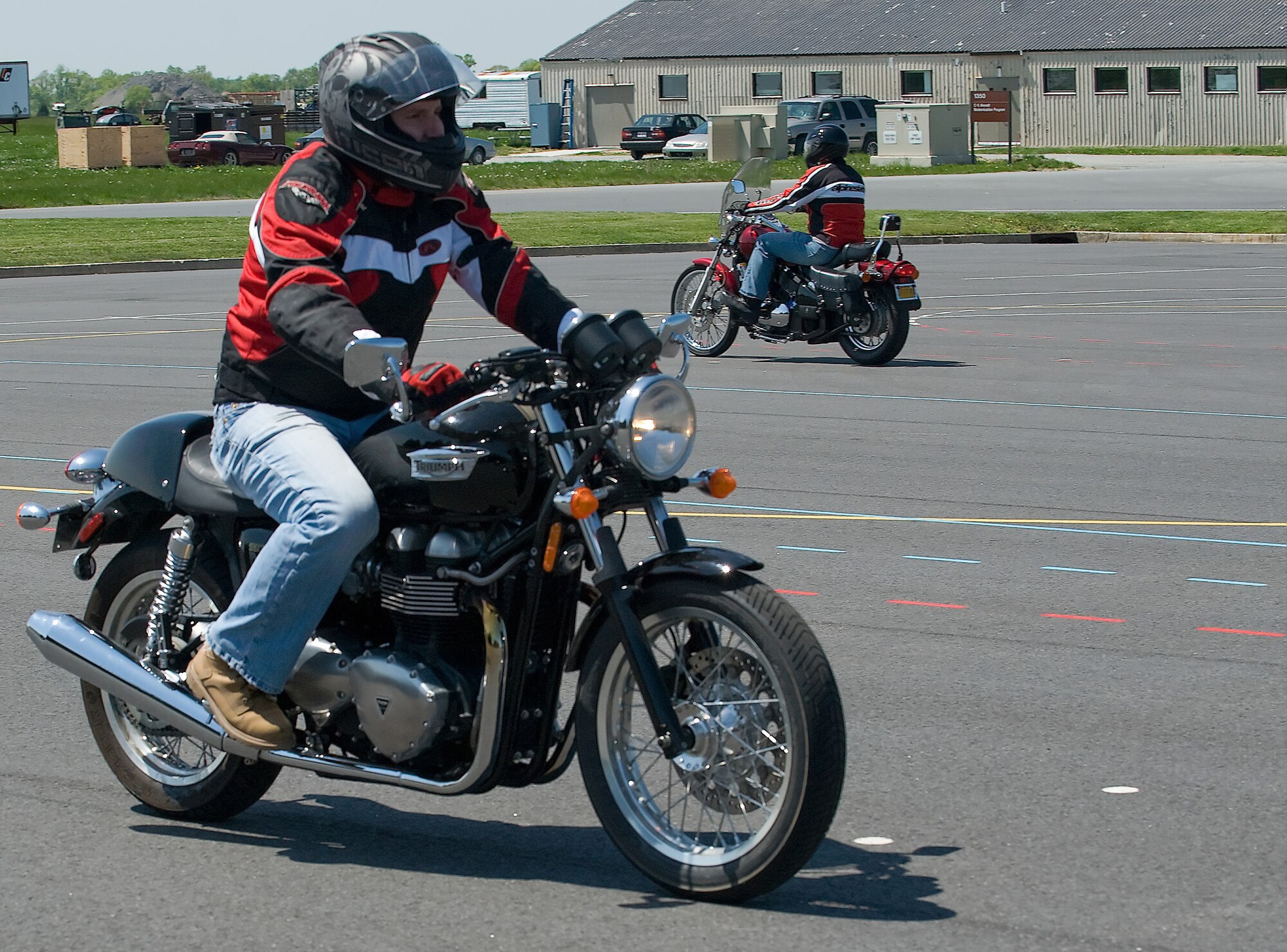 Approximately 50 Team Dover members attended Motorcycle Safety and Awareness Day April 23. The 436th Operations Group hosted the awareness day for attendees to participate in a safety briefing and practice their riding abilities on a motorcycle range at Dover Air Force Base. (U.S. Air Force photo/ Brianne Zimny)