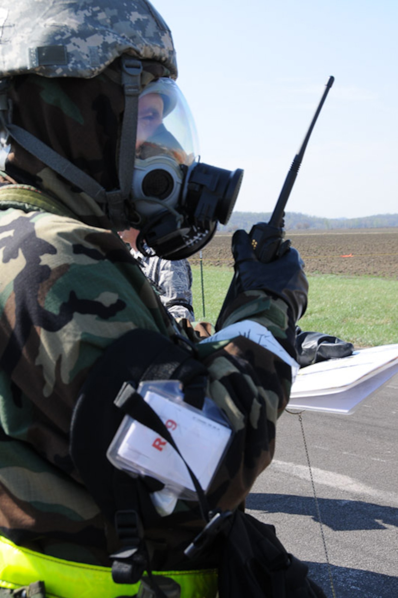 The 241st Air Traffic Control Squadron, 139th Airlift Wing, St. Joseph, Mo., conducts an operational readiness exercise (ORE) in anticipation of an operational readiness inspection (ORI) on April 8, 2010. Their ORI is scheduled for June of 2010. (U.S. Air Force photo by Master Sgt. Shannon Bond/Released)