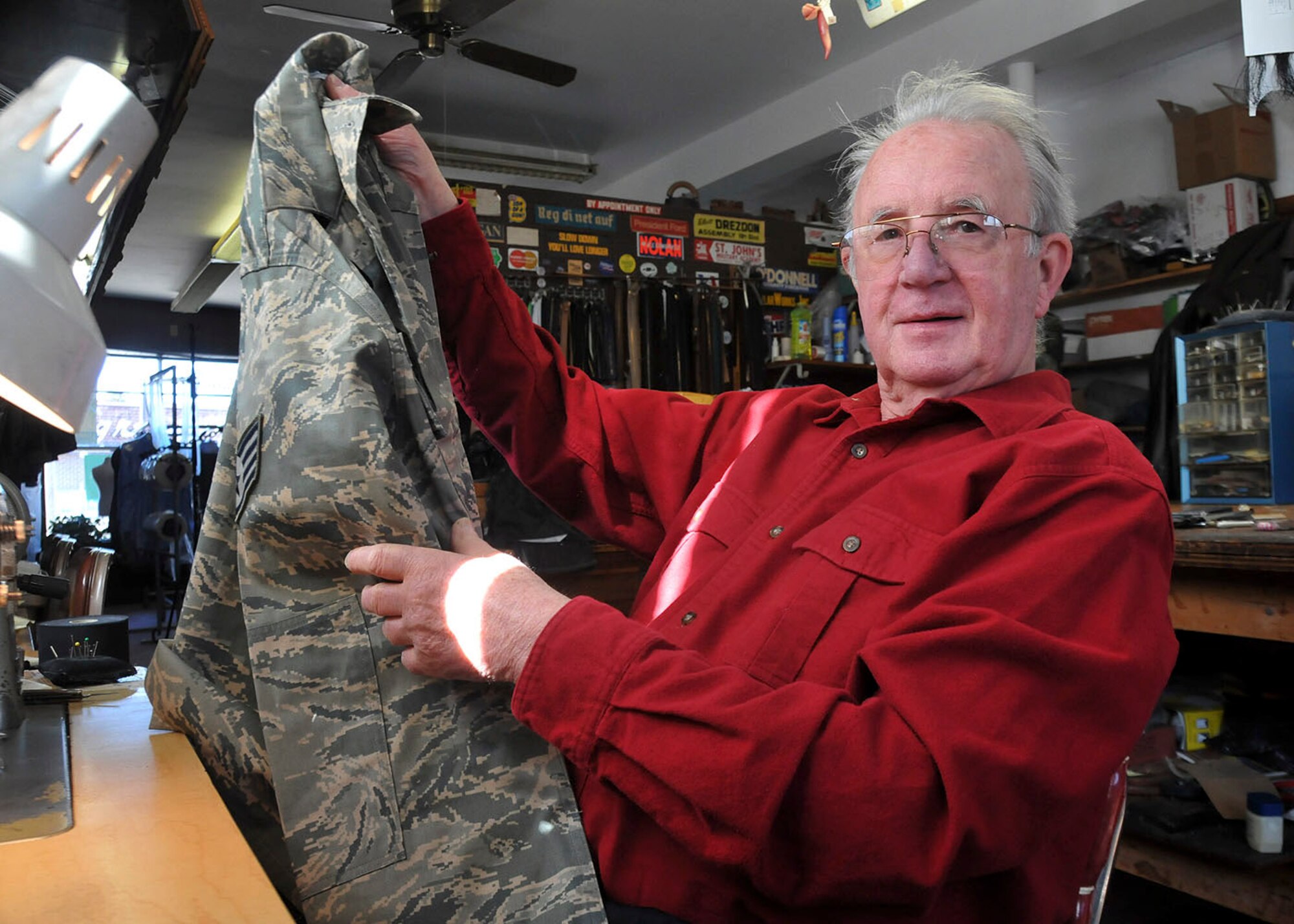Hans Billerbeck in his shop, Saturday, 6 March 2010.